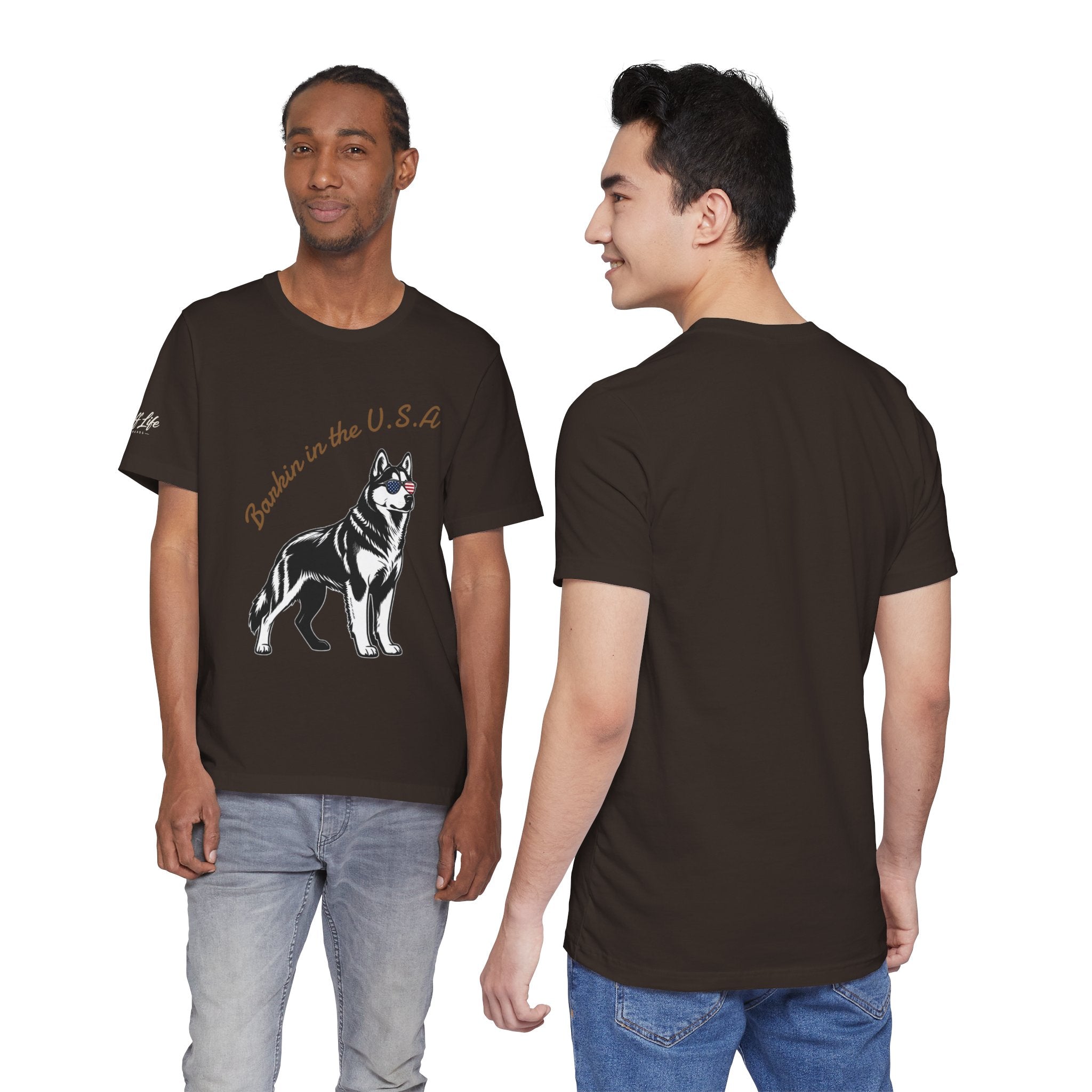 Barkin' in the USA Dog T-Shirt — Funny Patriotic Pup Tee