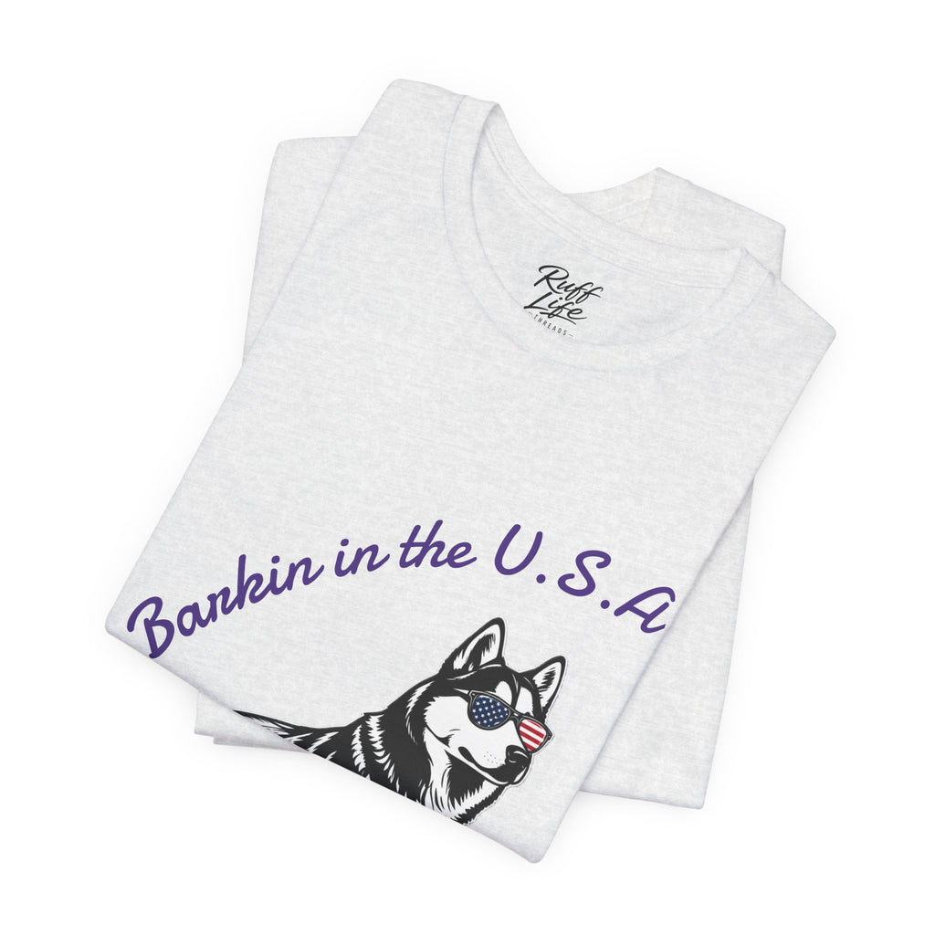 Barkin' in the USA Dog T-Shirt — Funny Patriotic Pup Tee
