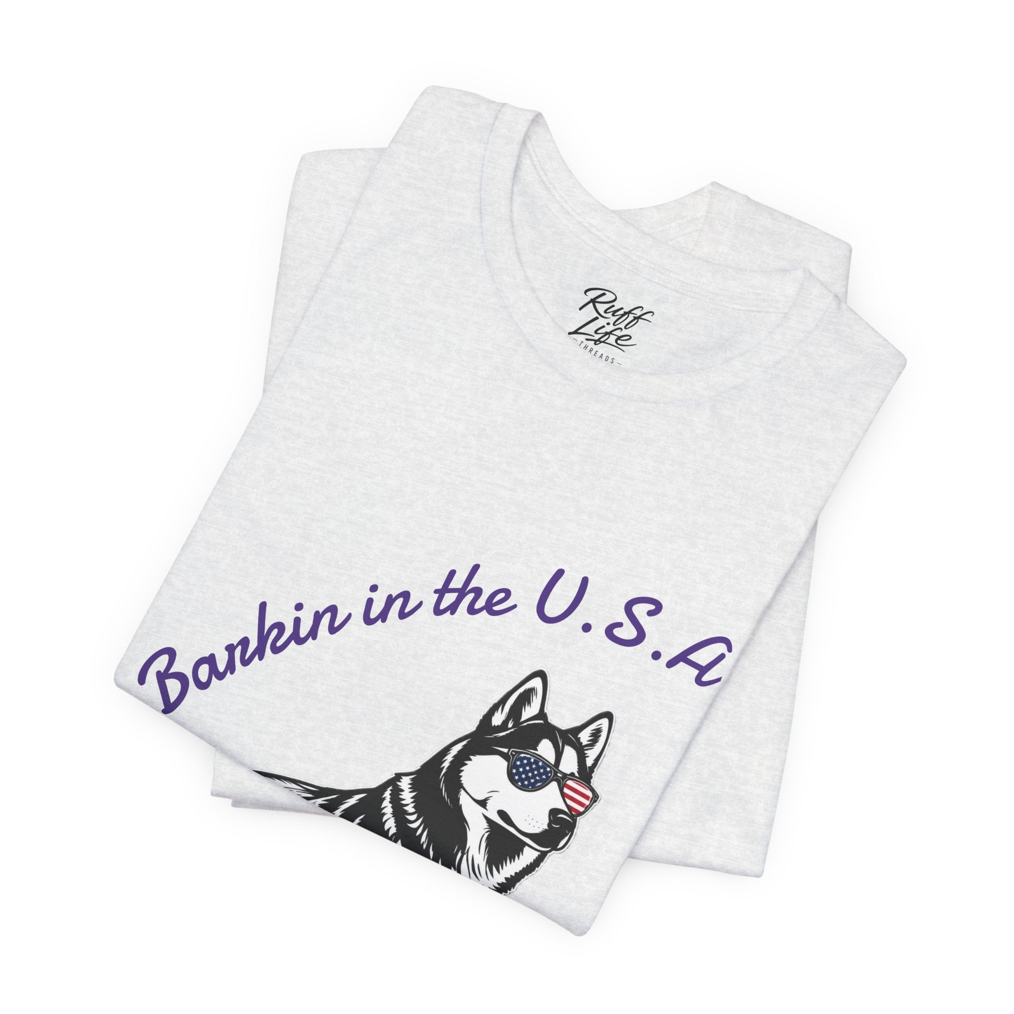 Barkin' in the USA Dog T-Shirt — Funny Patriotic Pup Tee