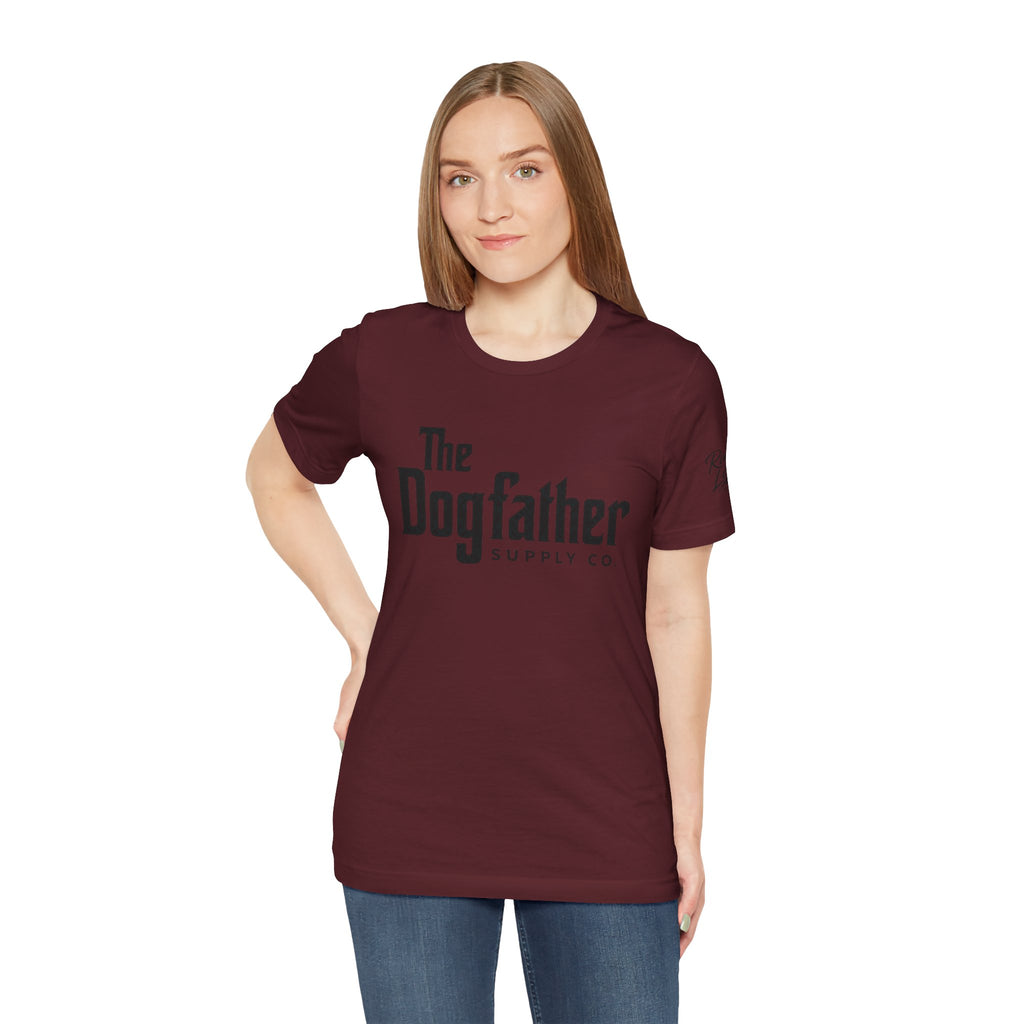Dogfather T‑Shirt — "Respect the Family, Respect the Food Bowl" Funny Dog Graphic Tee