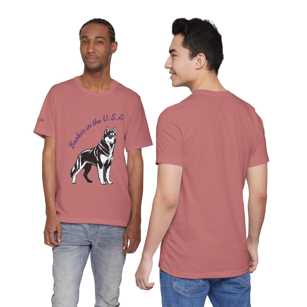 Barkin' in the USA Dog T-Shirt — Funny Patriotic Pup Tee