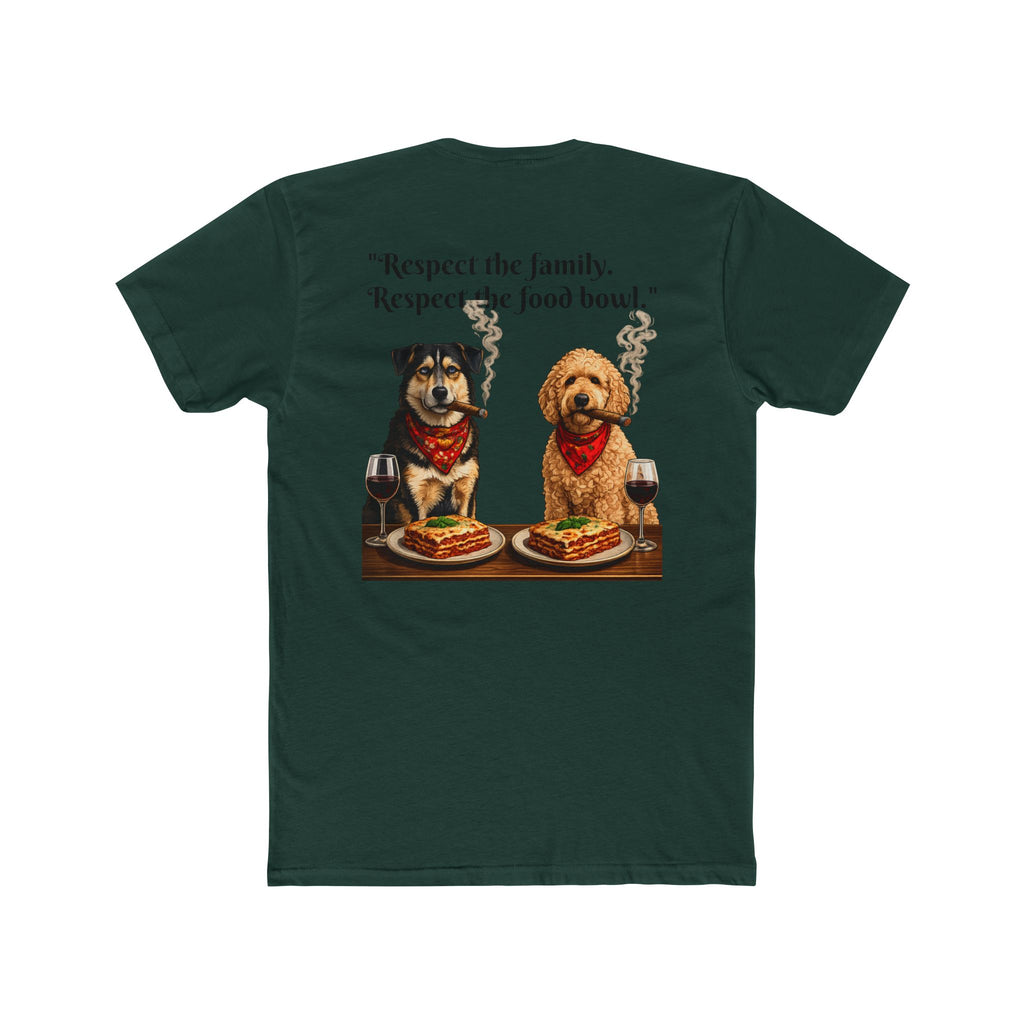 Dogfather T-Shirt — 'Respect the family. Respect the food bowl.' Graphic Tee