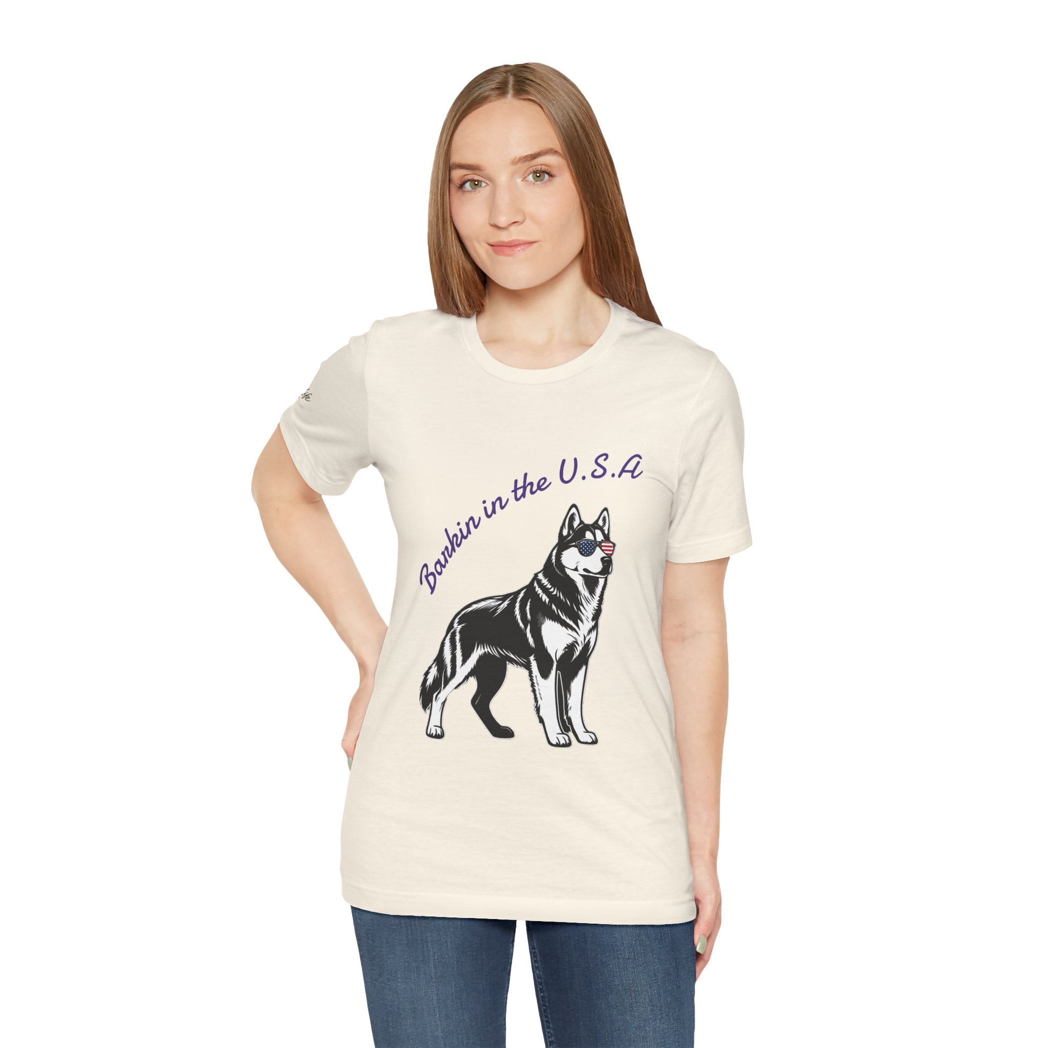 Barkin' in the USA Dog T-Shirt — Funny Patriotic Pup Tee