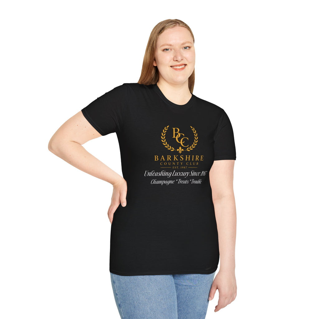 Barkshire County Club Tee — Funny Dog Club Logo T-Shirt