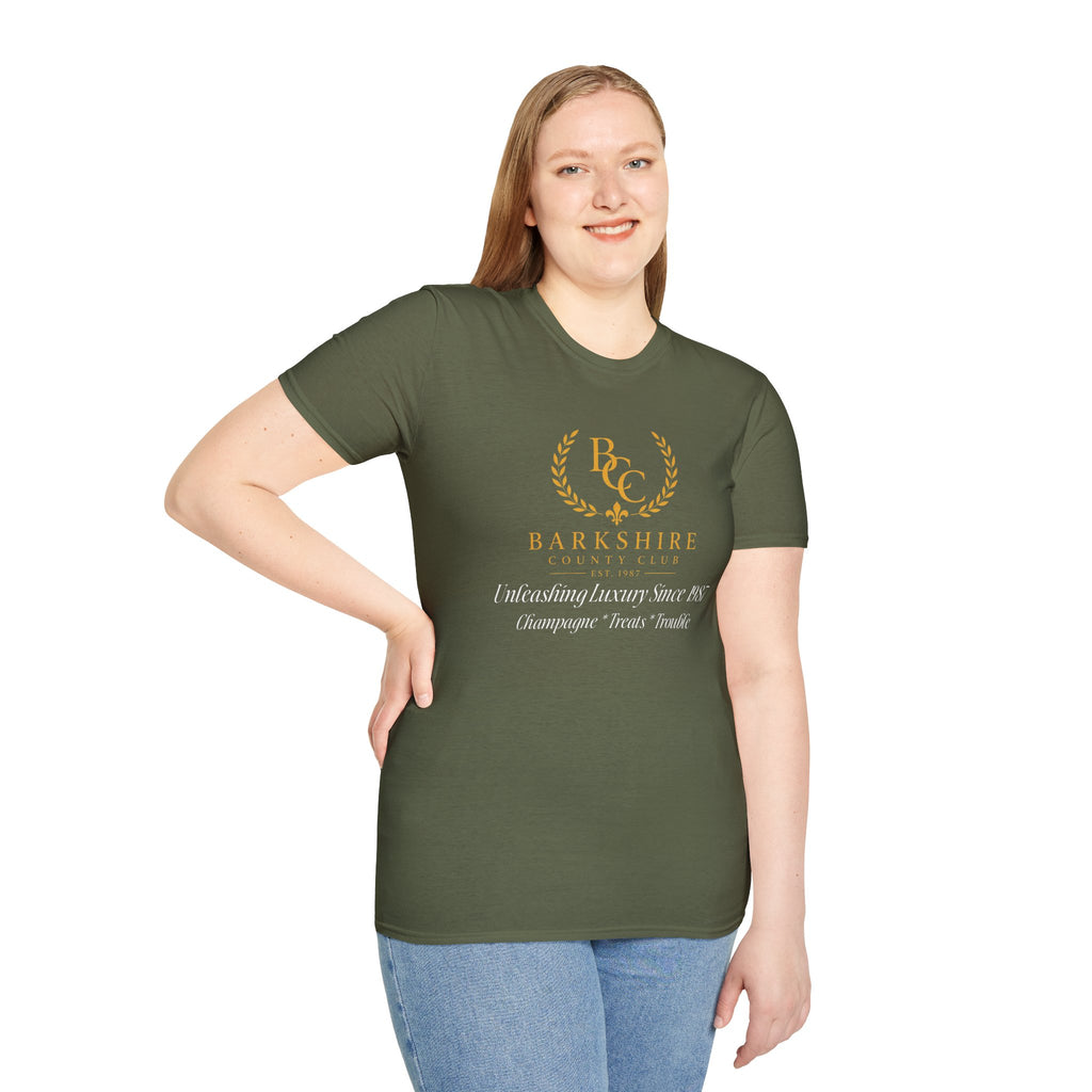 Barkshire County Club Tee — Funny Dog Club Logo T-Shirt