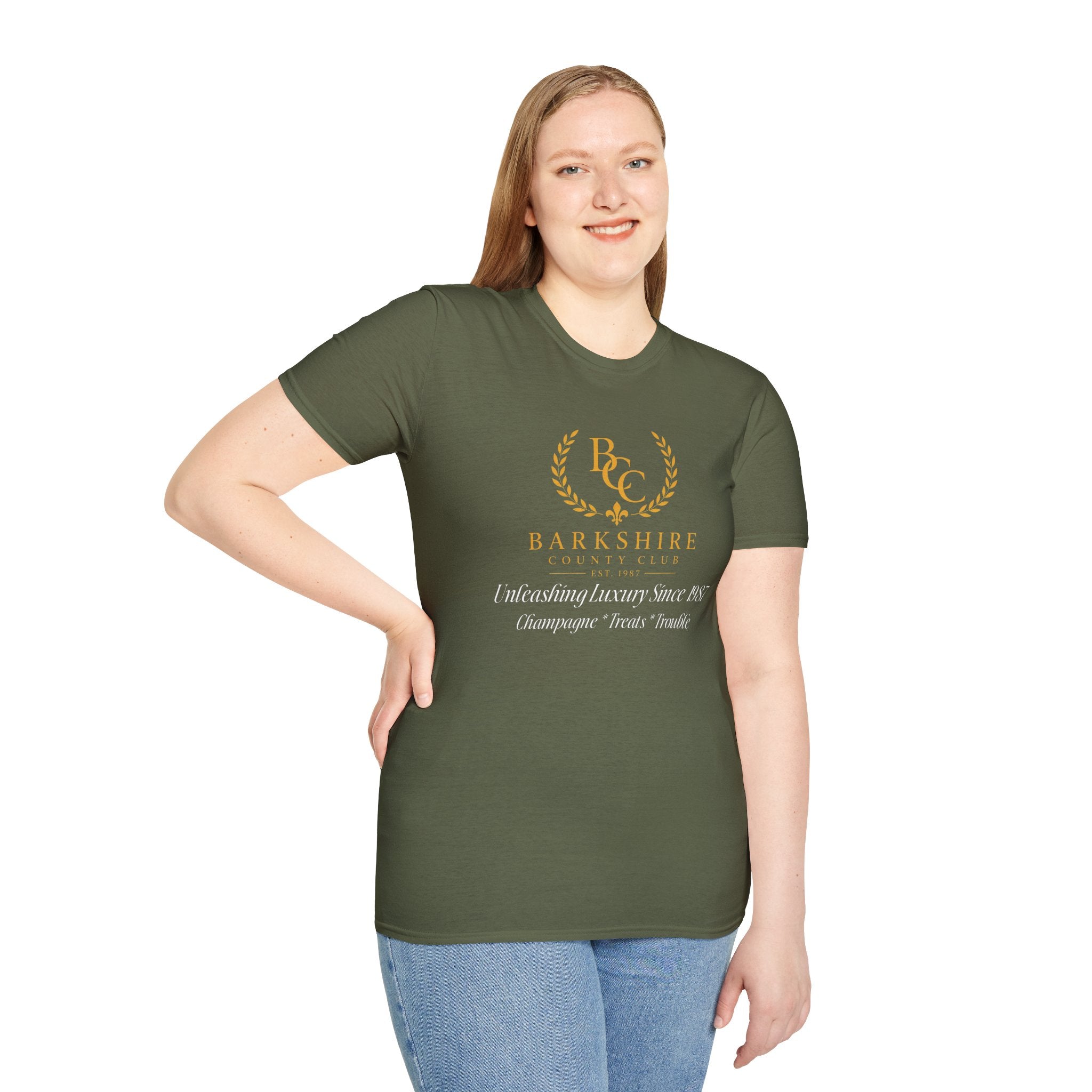 Barkshire County Club Tee — Funny Dog Club Logo T-Shirt