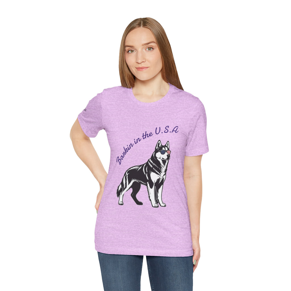 Barkin' in the USA Dog T-Shirt — Funny Patriotic Pup Tee