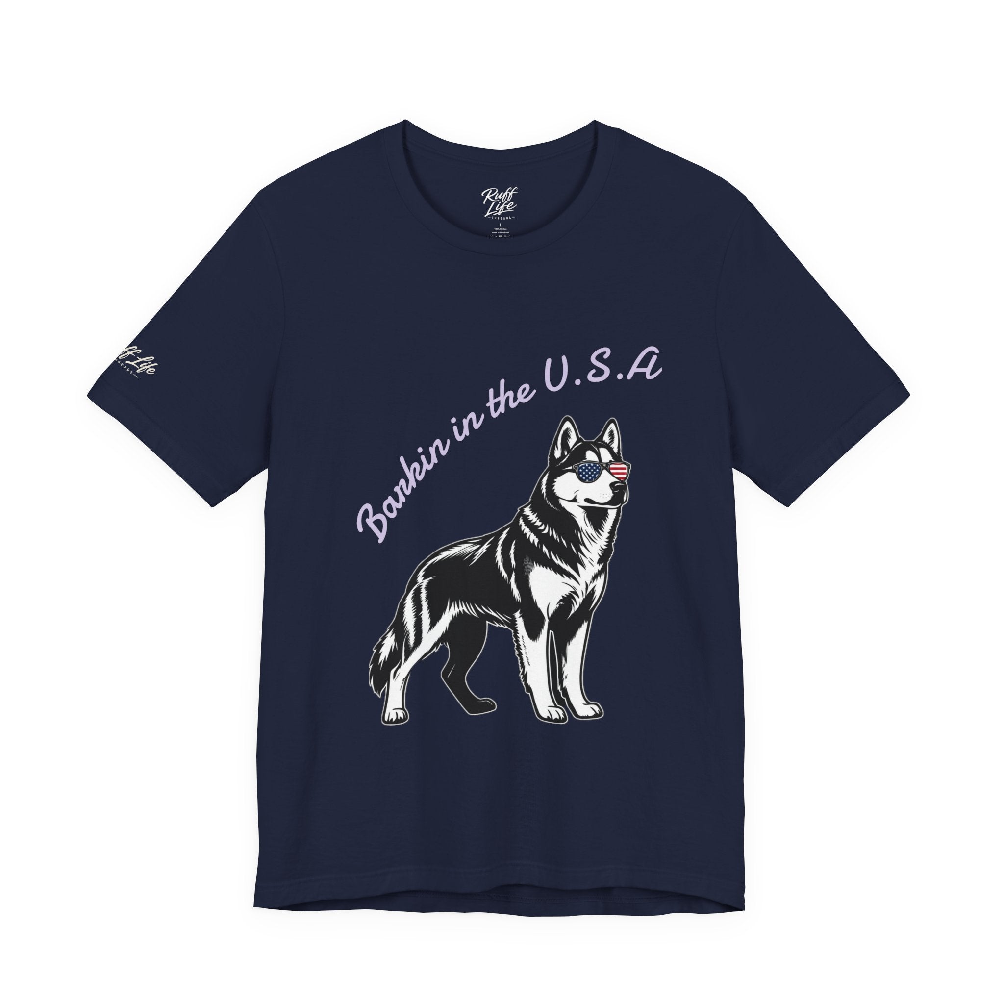 Barkin' in the USA Dog T-Shirt — Funny Patriotic Pup Tee
