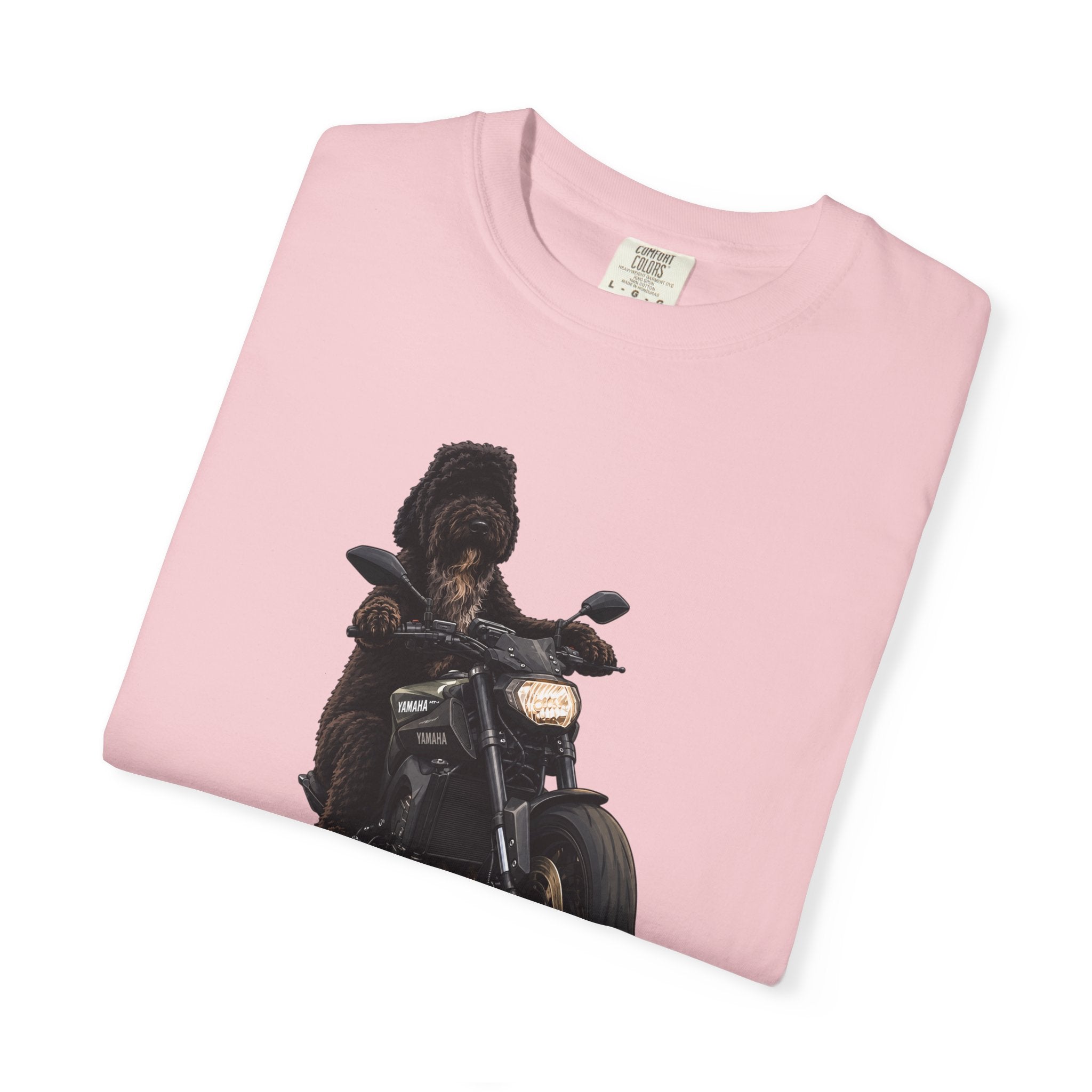 Dog Motorcycle Tee — "Ride Fast, Sniff Everything" Graphic T-Shirt