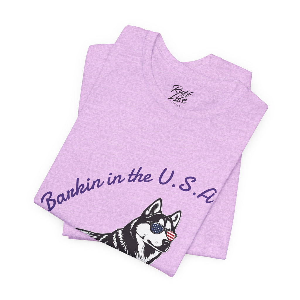 Barkin' in the USA Dog T-Shirt — Funny Patriotic Pup Tee