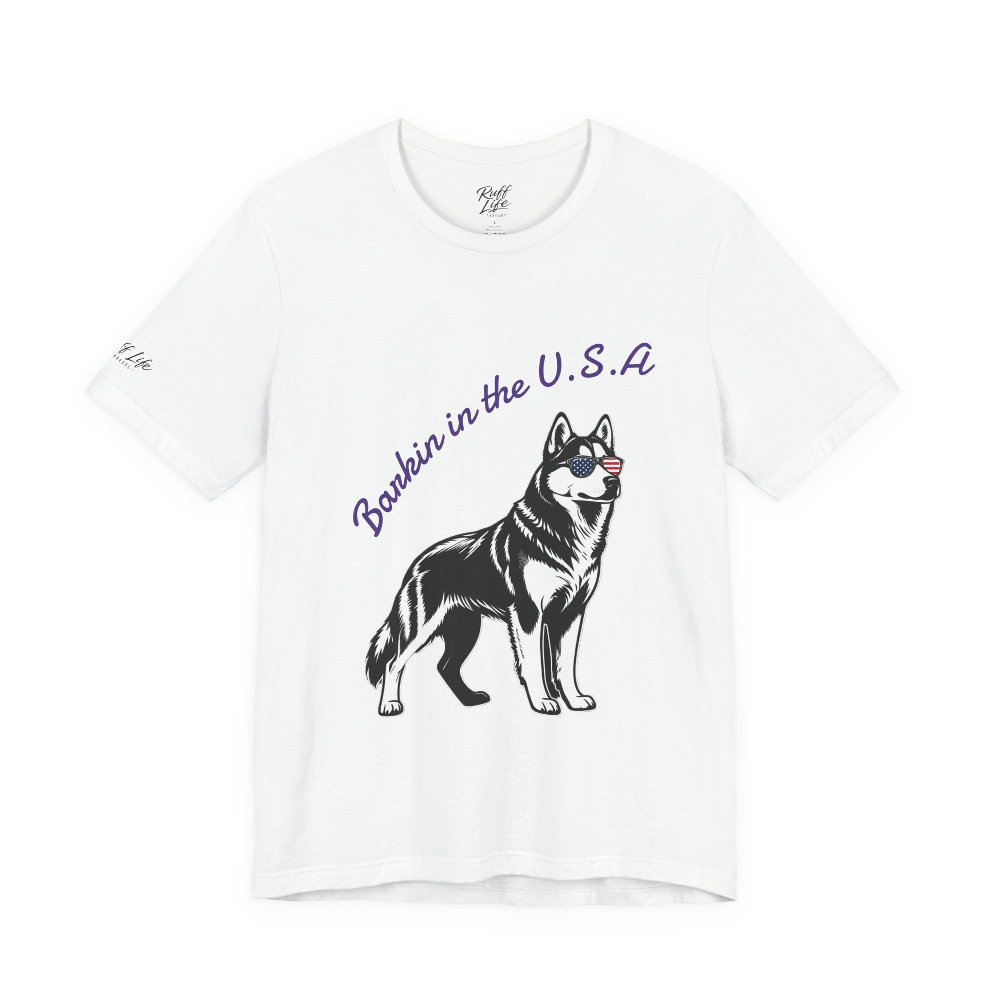 Barkin' in the USA Dog T-Shirt — Funny Patriotic Pup Tee