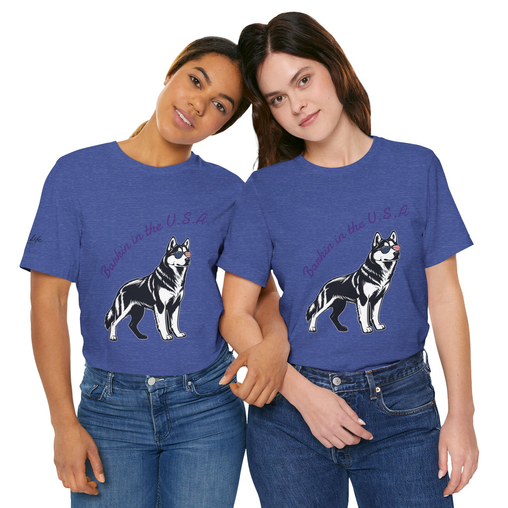 Barkin' in the USA Dog T-Shirt — Funny Patriotic Pup Tee