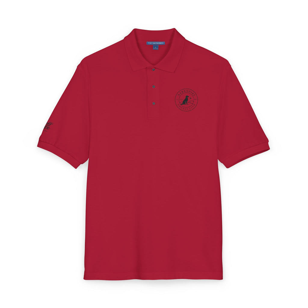 Embroidered "Barkshire Country Club" Golf Polo Shirt — Classic Short-Sleeve Collared Tee