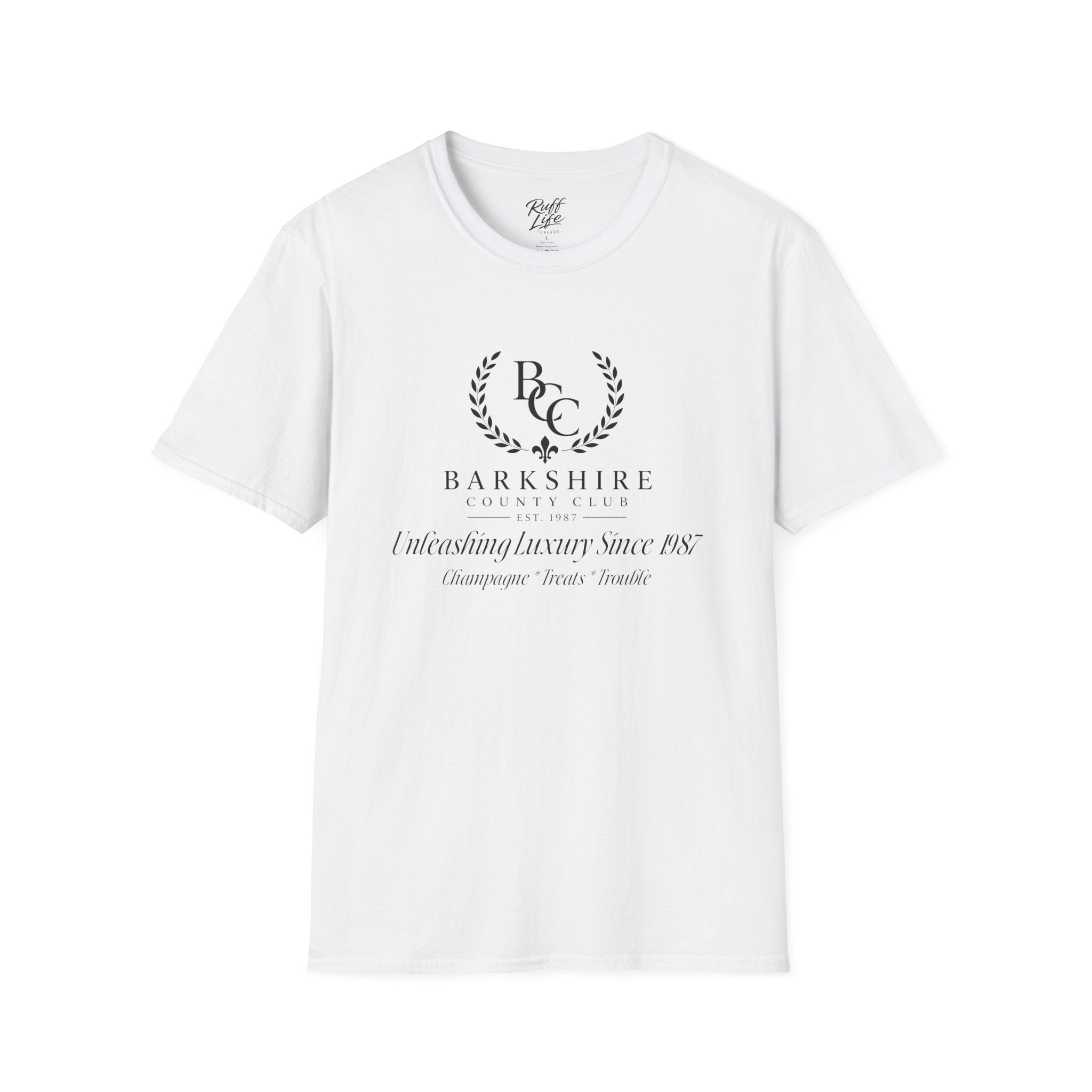 Barkshire County Club Tee — Funny Dog Club Logo T-Shirt