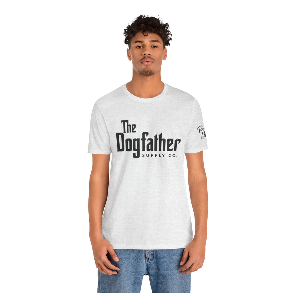 Dogfather T‑Shirt — "Respect the Family, Respect the Food Bowl" Funny Dog Graphic Tee