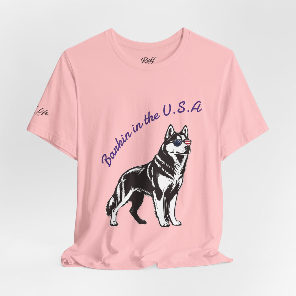 Barkin' in the USA Dog T-Shirt — Funny Patriotic Pup Tee