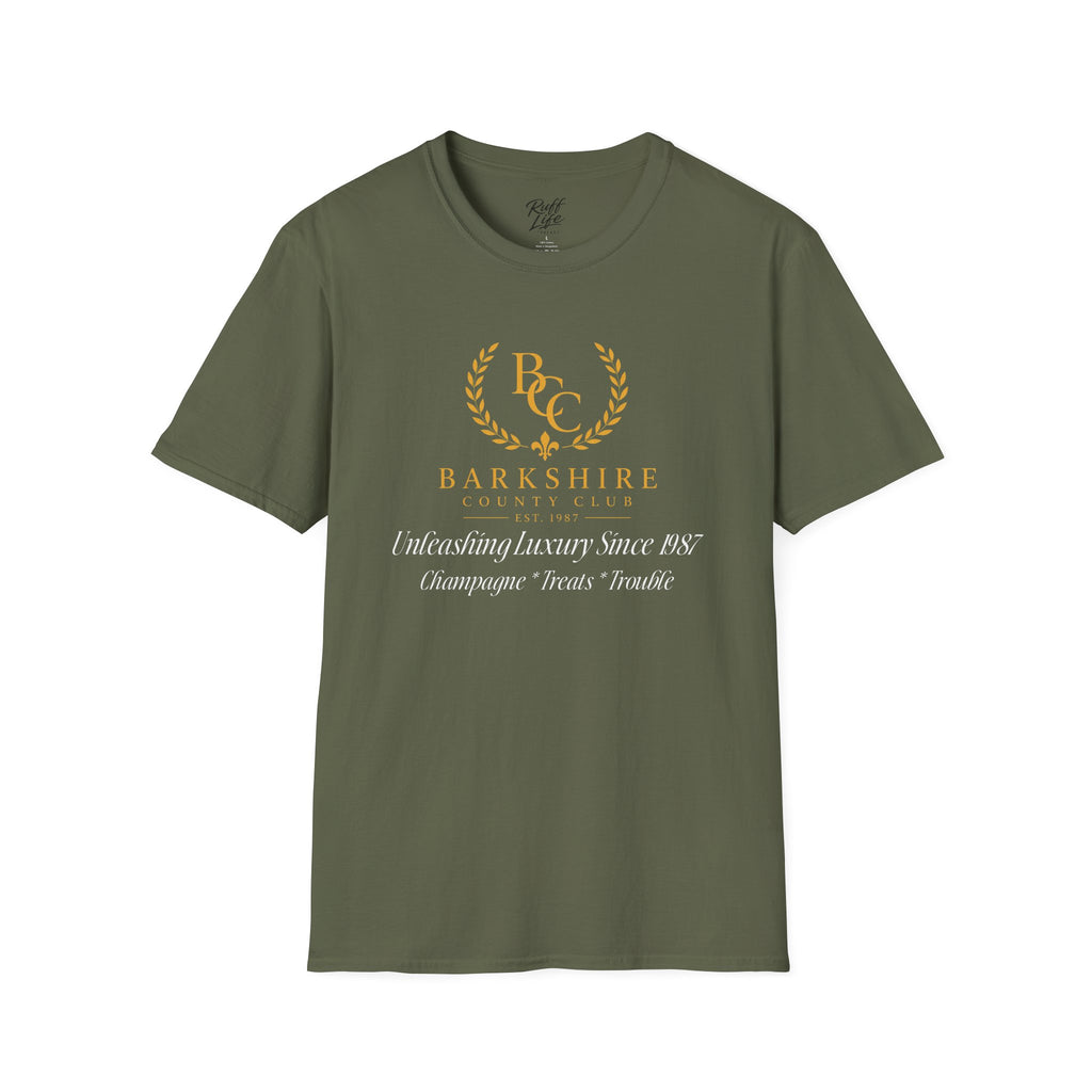 Barkshire County Club Tee — Funny Dog Club Logo T-Shirt