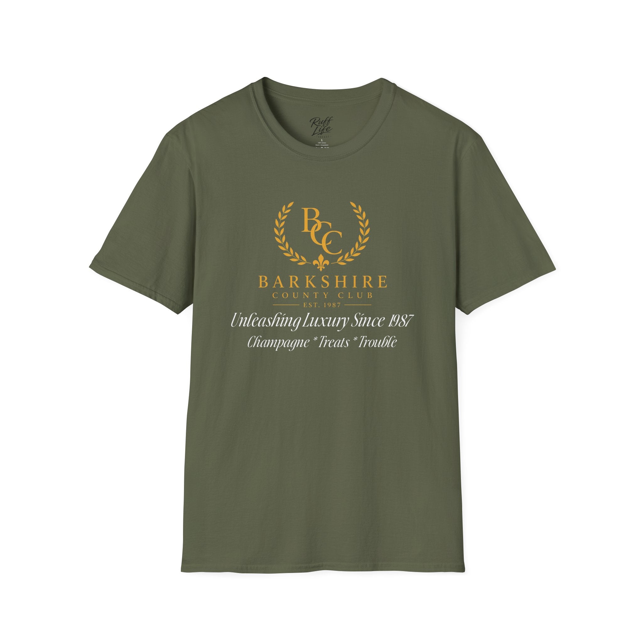 Barkshire County Club Tee — Funny Dog Club Logo T-Shirt