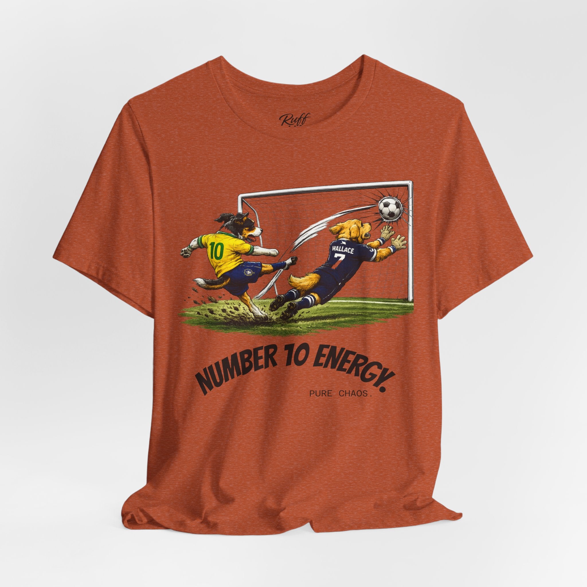 World Pup 2026 Soccer Tee — 'Number 10 Energy' Brazil vs Scotland Cartoon Shirt - World Cup 26'