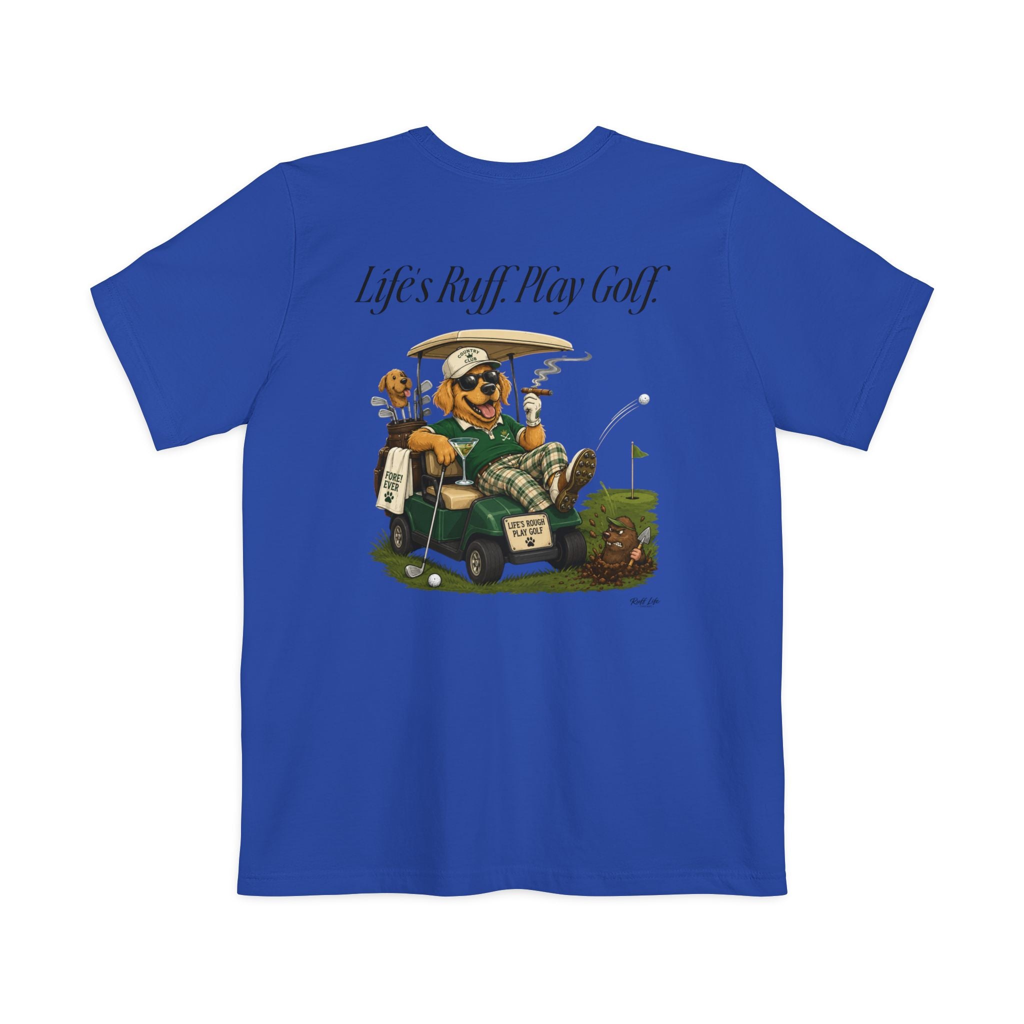 Barkshire Country Club "Life's Ruff" Golf Dog Pocket T-Shirt