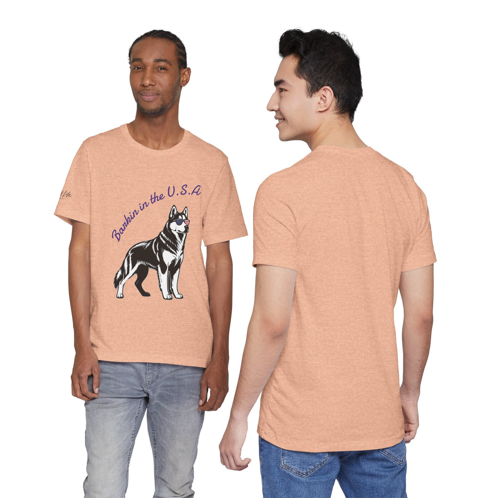 Barkin' in the USA Dog T-Shirt — Funny Patriotic Pup Tee