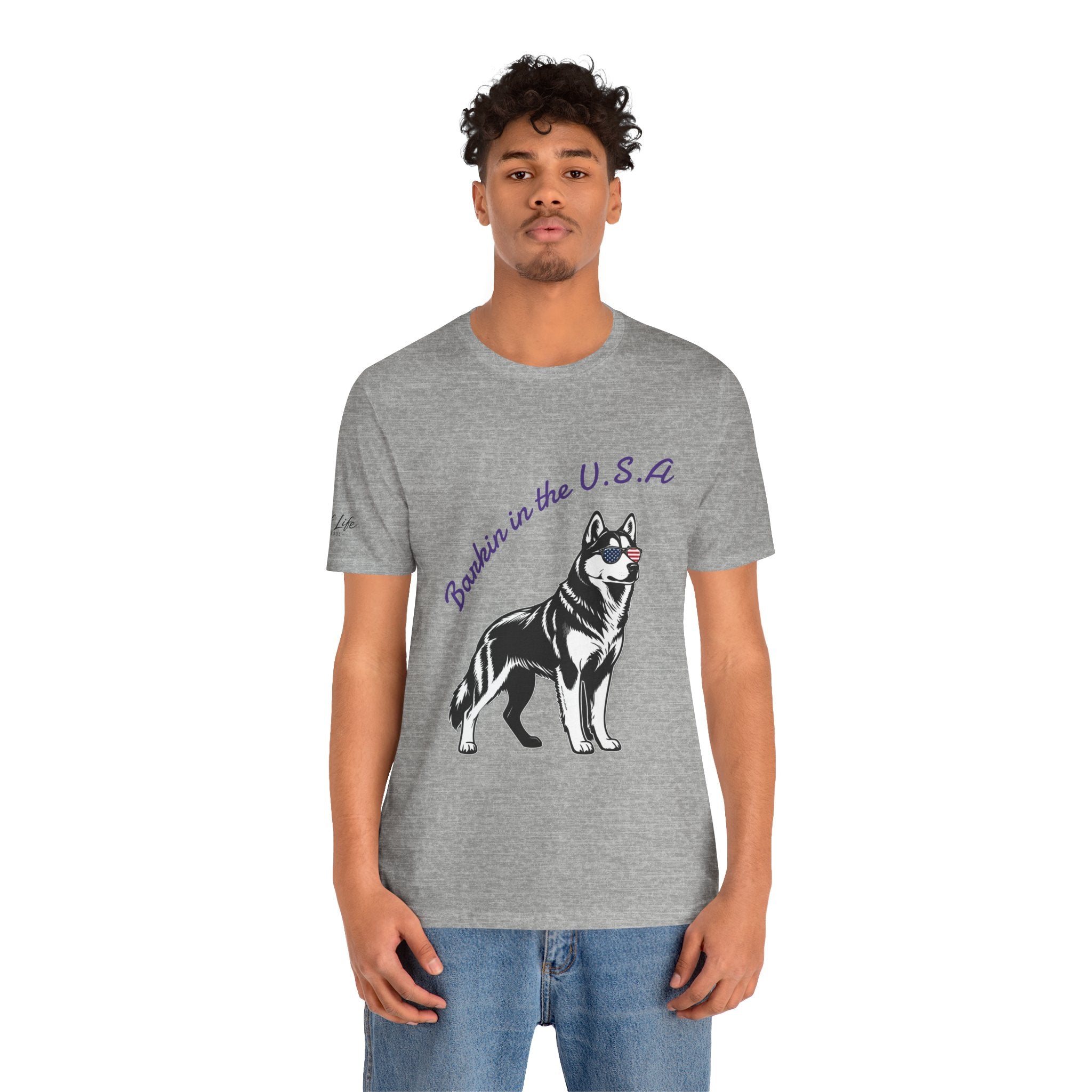 Barkin' in the USA Dog T-Shirt — Funny Patriotic Pup Tee