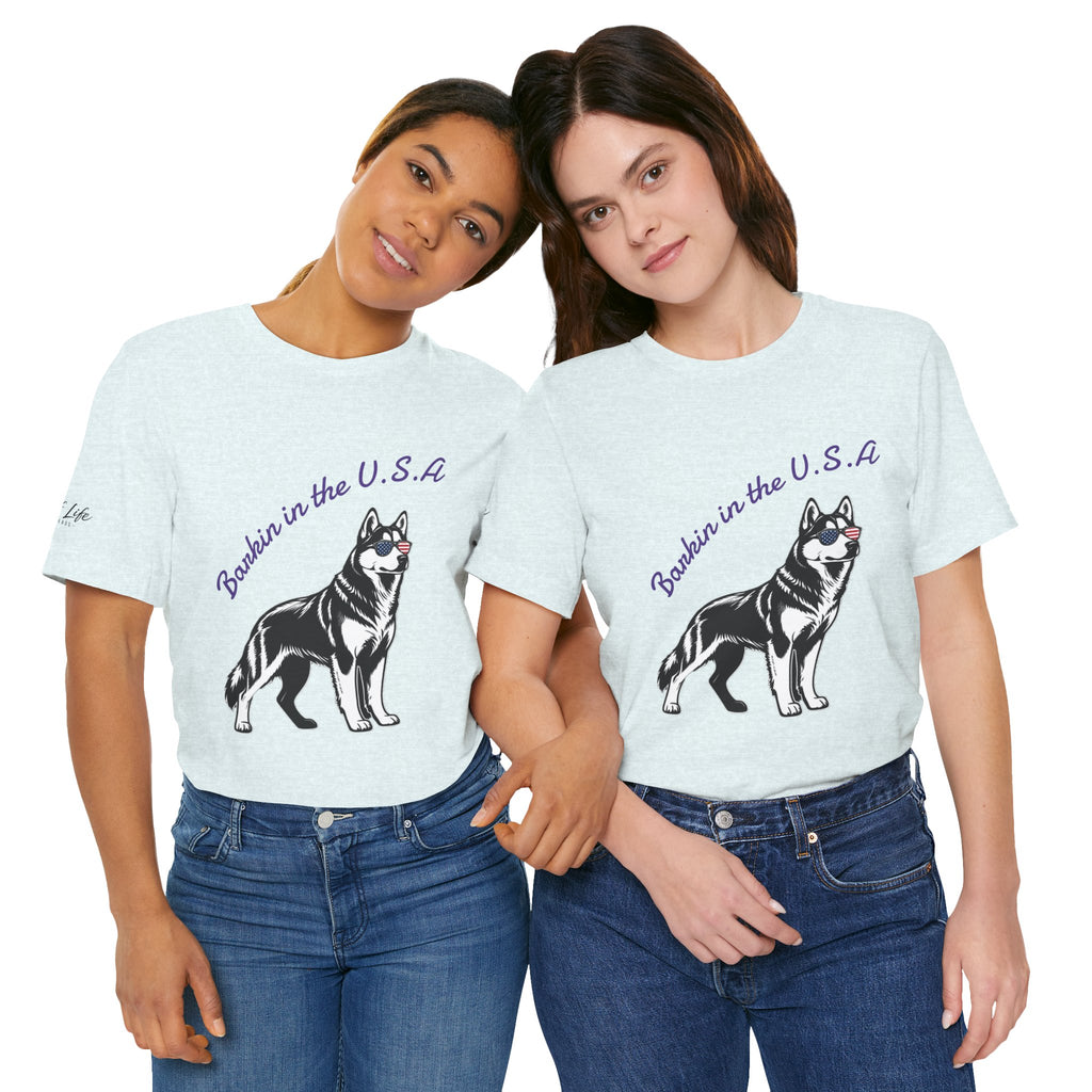 Barkin' in the USA Dog T-Shirt — Funny Patriotic Pup Tee