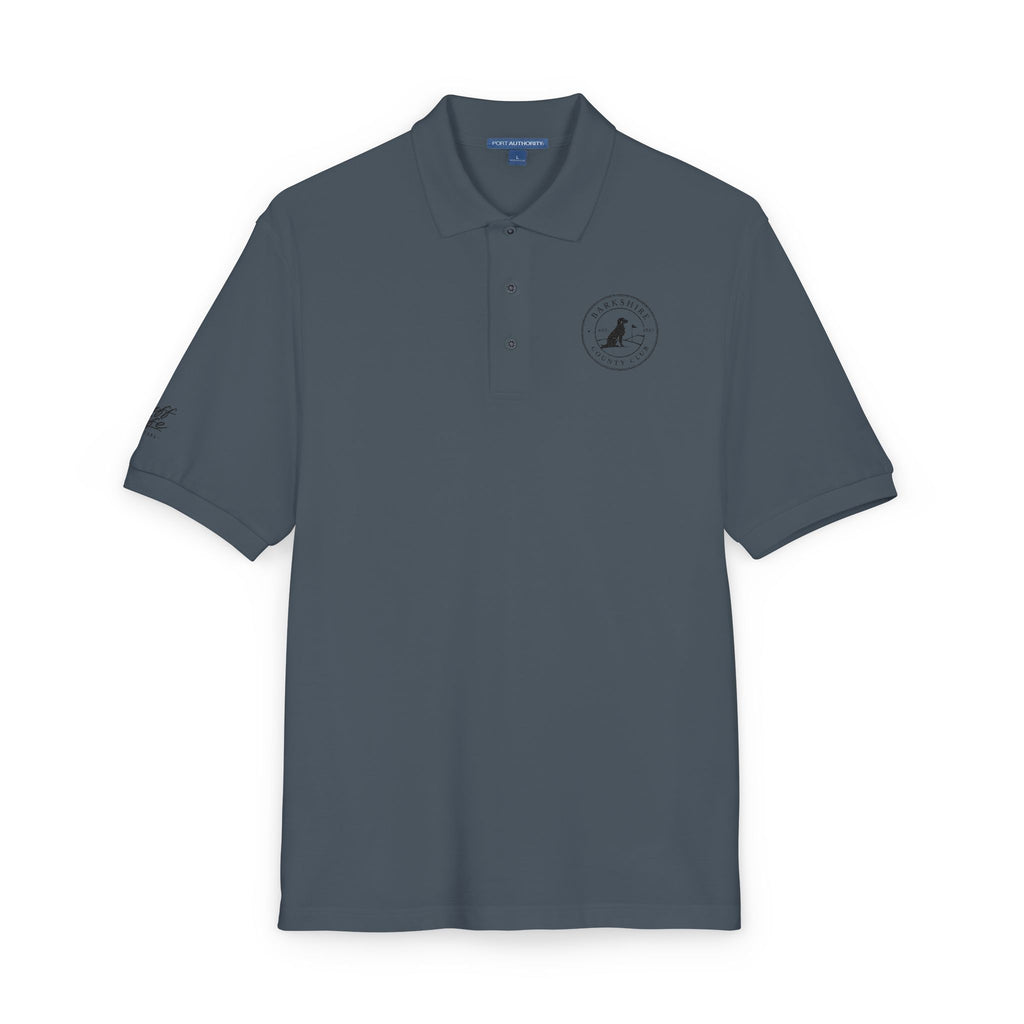Embroidered "Barkshire Country Club" Golf Polo Shirt — Classic Short-Sleeve Collared Tee