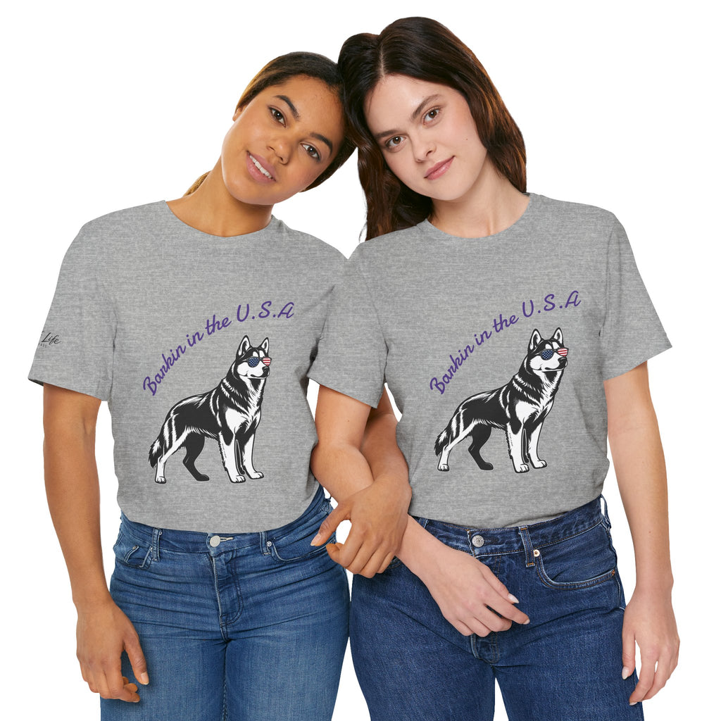 Barkin' in the USA Dog T-Shirt — Funny Patriotic Pup Tee