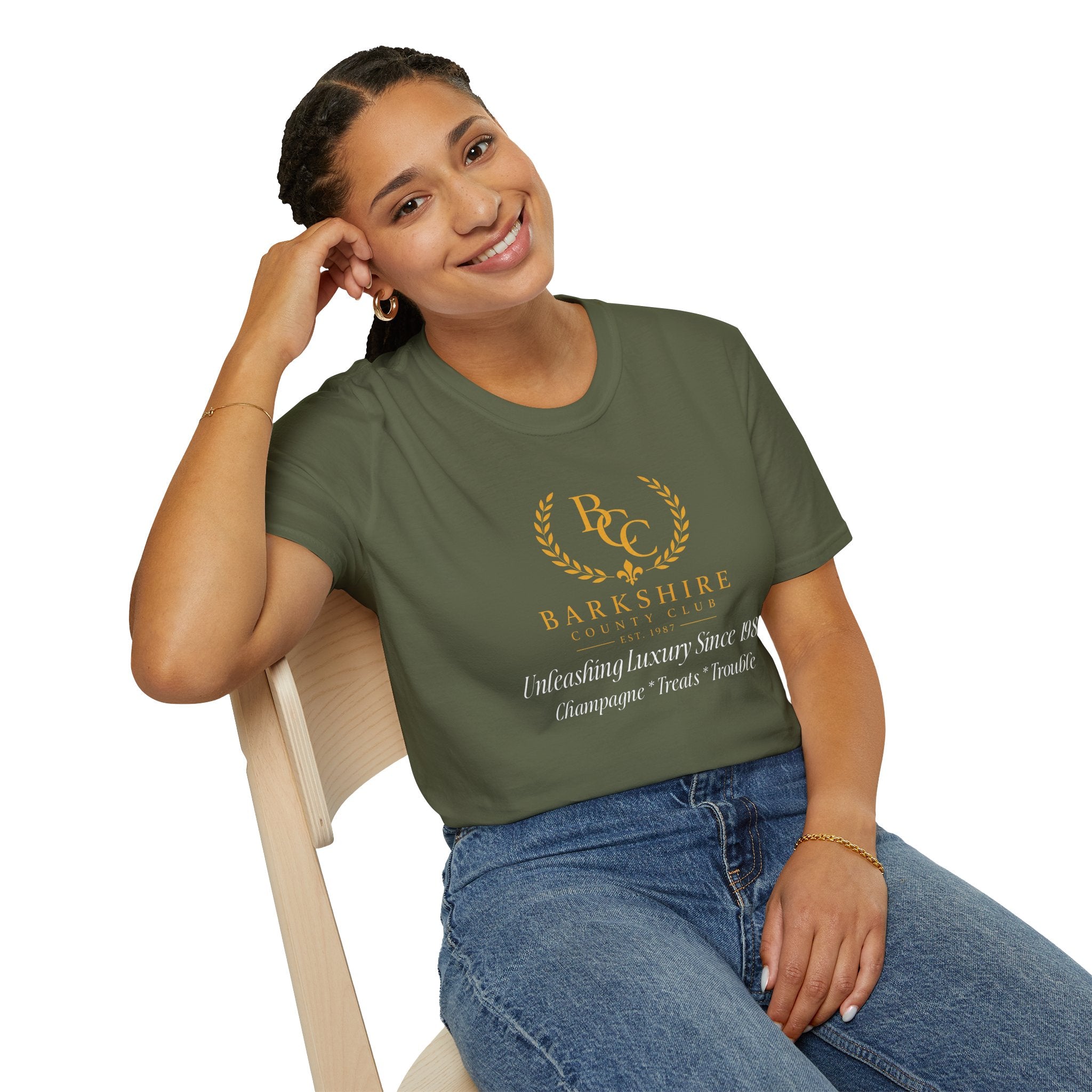 Barkshire County Club Tee — Funny Dog Club Logo T-Shirt