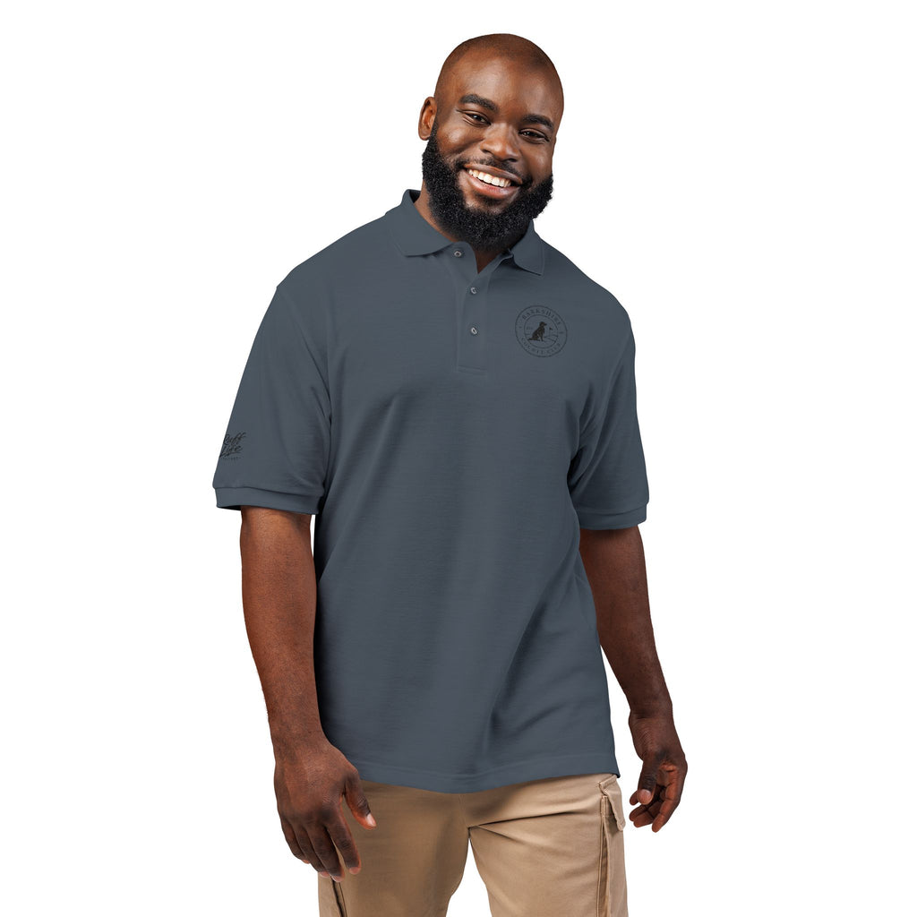 Embroidered "Barkshire Country Club" Golf Polo Shirt — Classic Short-Sleeve Collared Tee