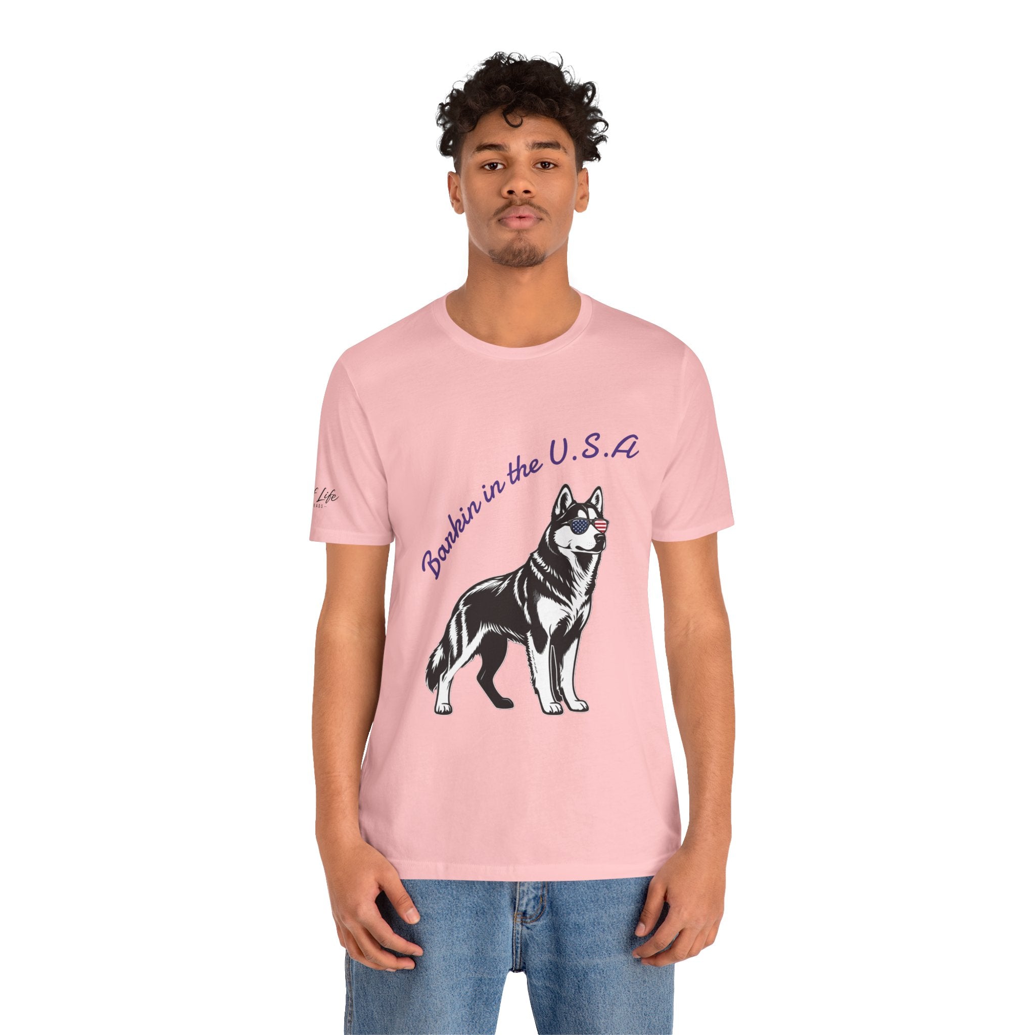 Barkin' in the USA Dog T-Shirt — Funny Patriotic Pup Tee