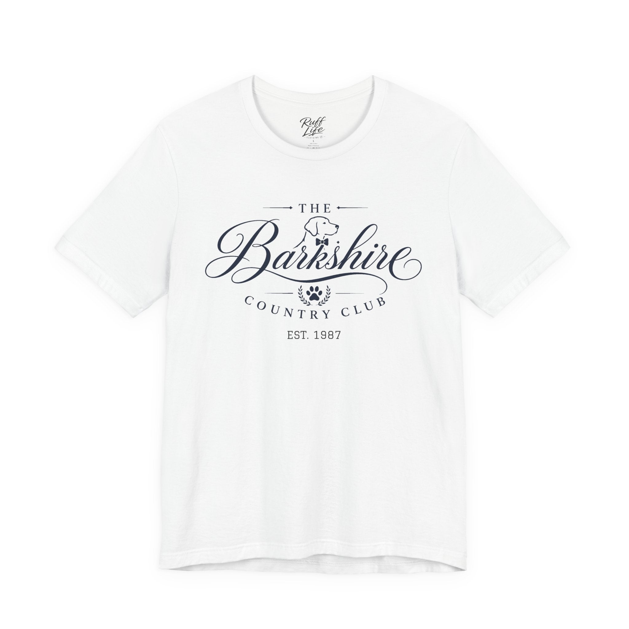 Barkshire CC Tee — "My Financial Advisor Told Me to Diversify" Dog Champagne & Oysters T-Shirt