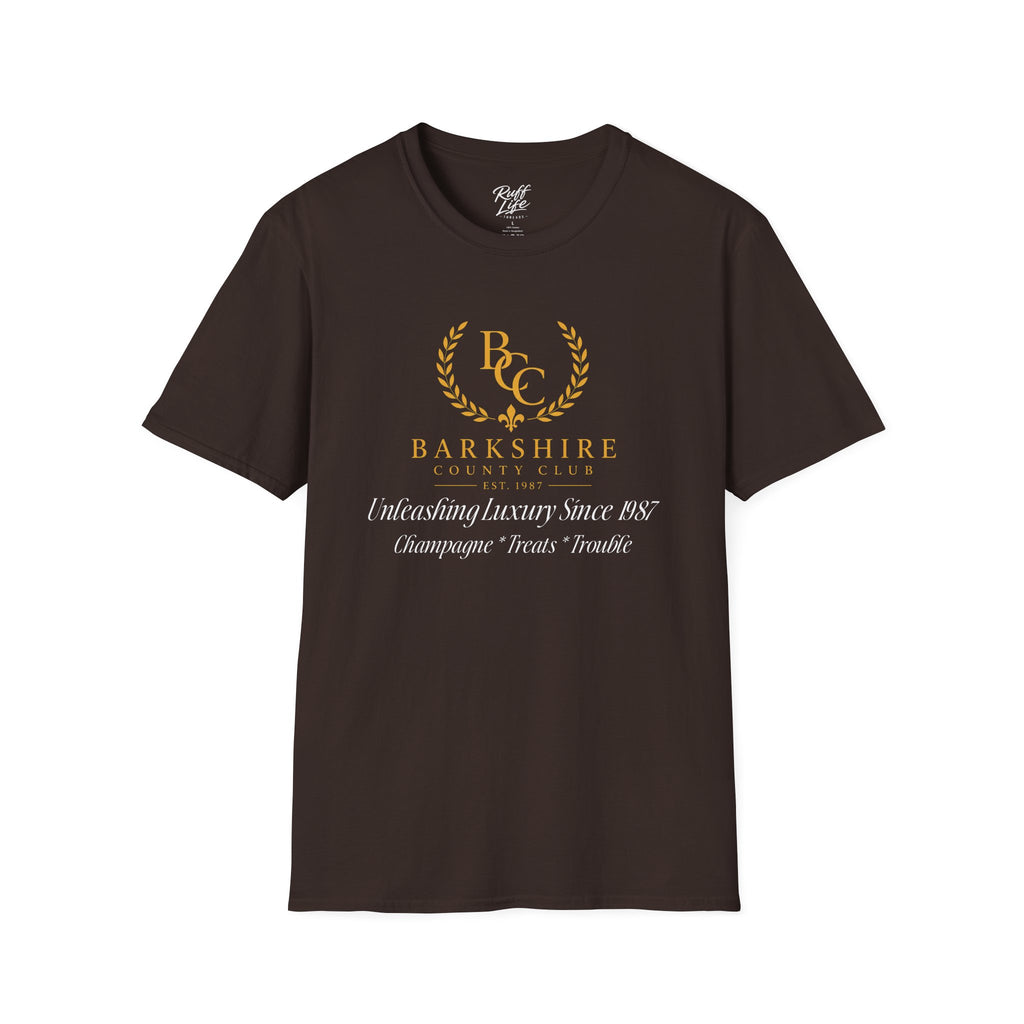 Barkshire County Club Tee — Funny Dog Club Logo T-Shirt