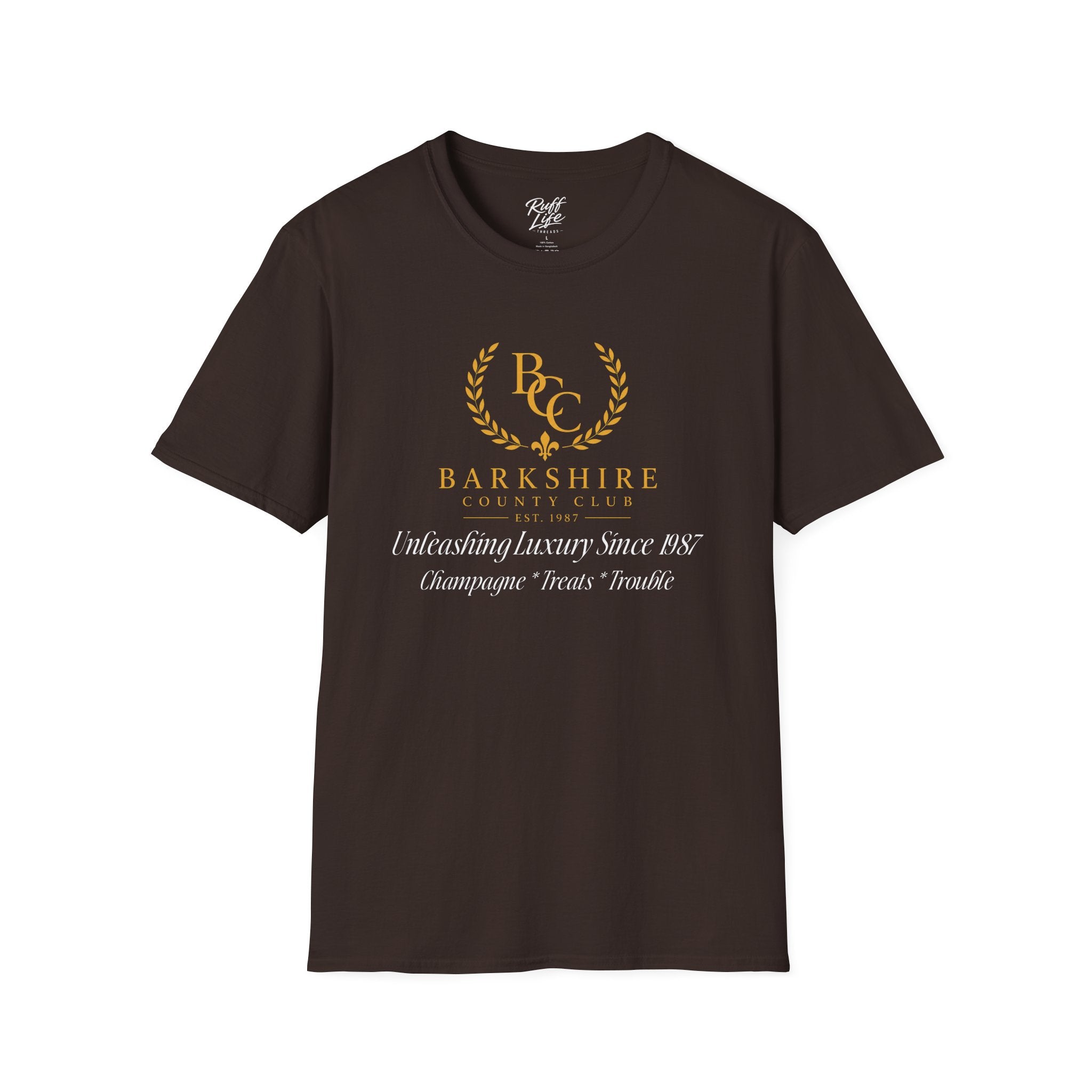 Barkshire County Club Tee — Funny Dog Club Logo T-Shirt