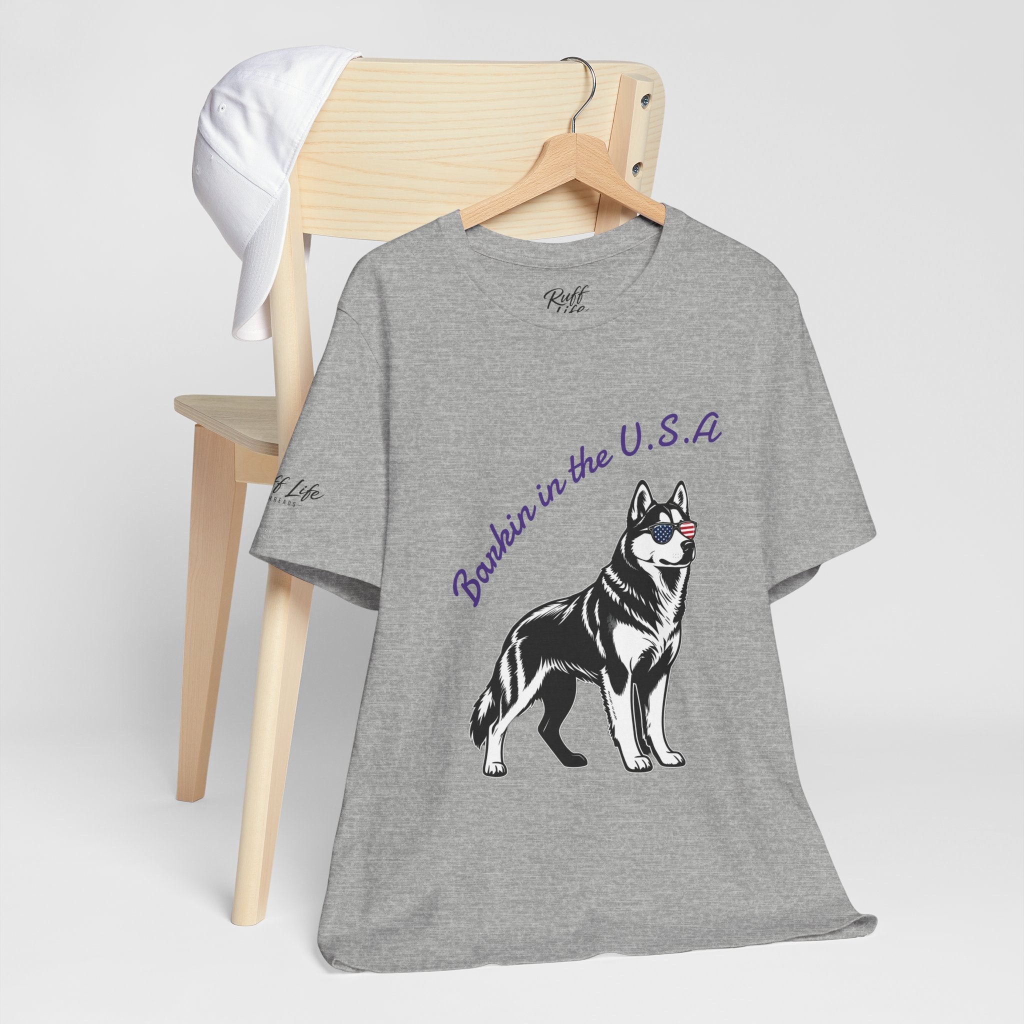 Barkin' in the USA Dog T-Shirt — Funny Patriotic Pup Tee