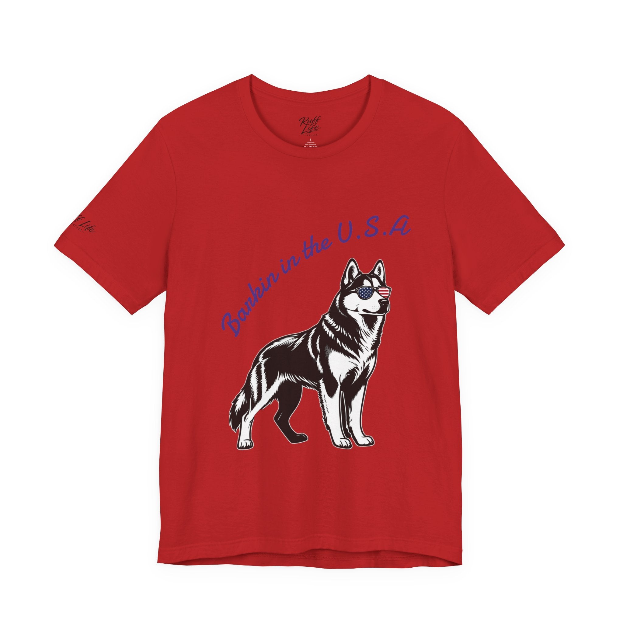Barkin' in the USA Dog T-Shirt — Funny Patriotic Pup Tee