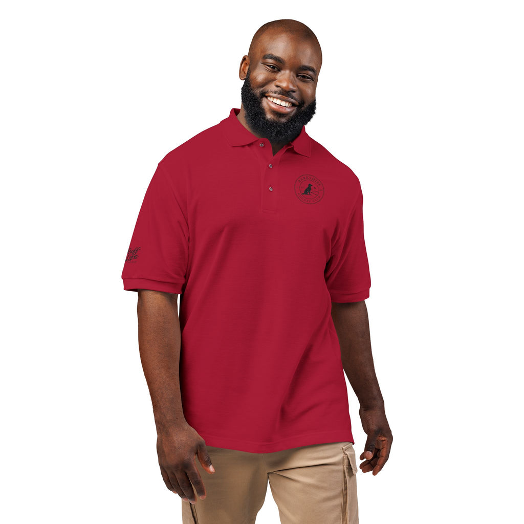 Embroidered "Barkshire Country Club" Golf Polo Shirt — Classic Short-Sleeve Collared Tee