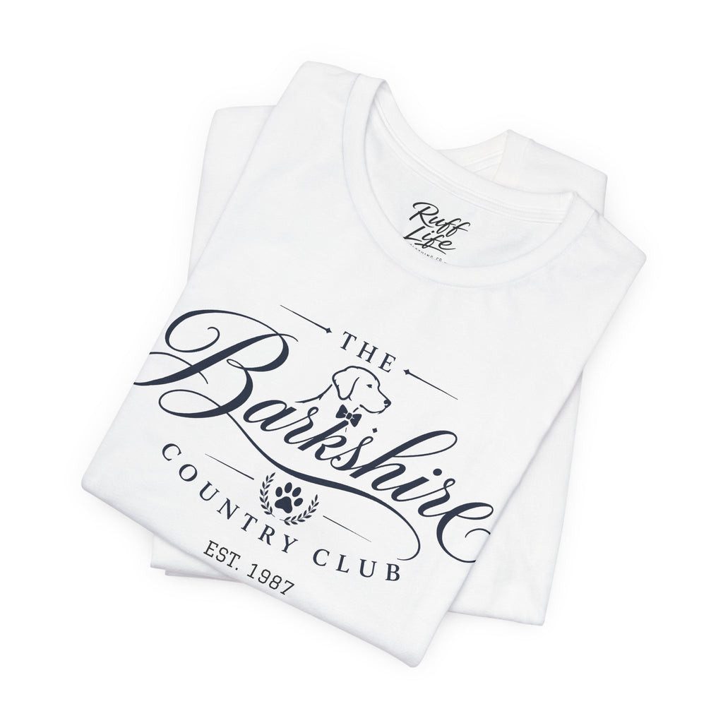 Barkshire CC Tee — "My Financial Advisor Told Me to Diversify" Dog Champagne & Oysters T-Shirt