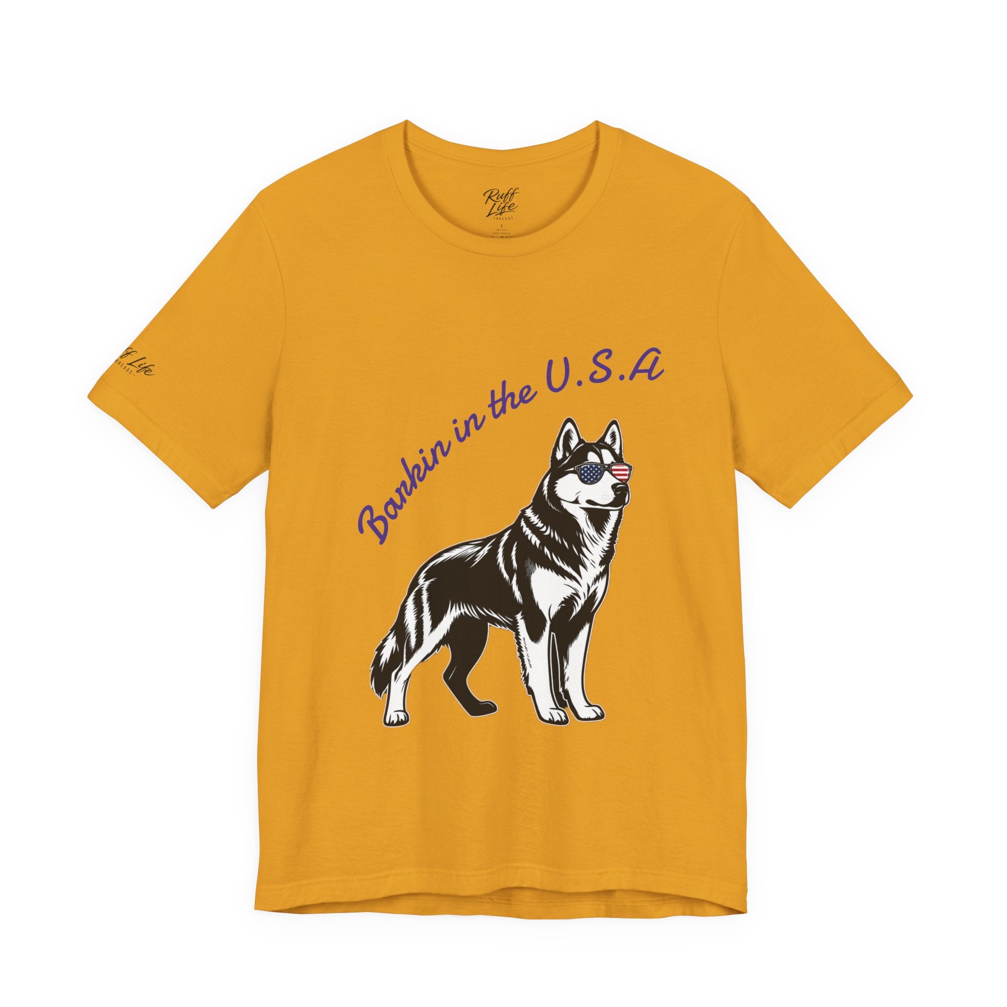 Barkin' in the USA Dog T-Shirt — Funny Patriotic Pup Tee