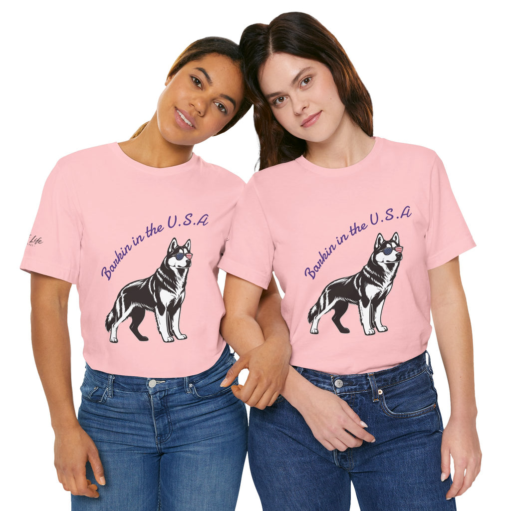 Barkin' in the USA Dog T-Shirt — Funny Patriotic Pup Tee
