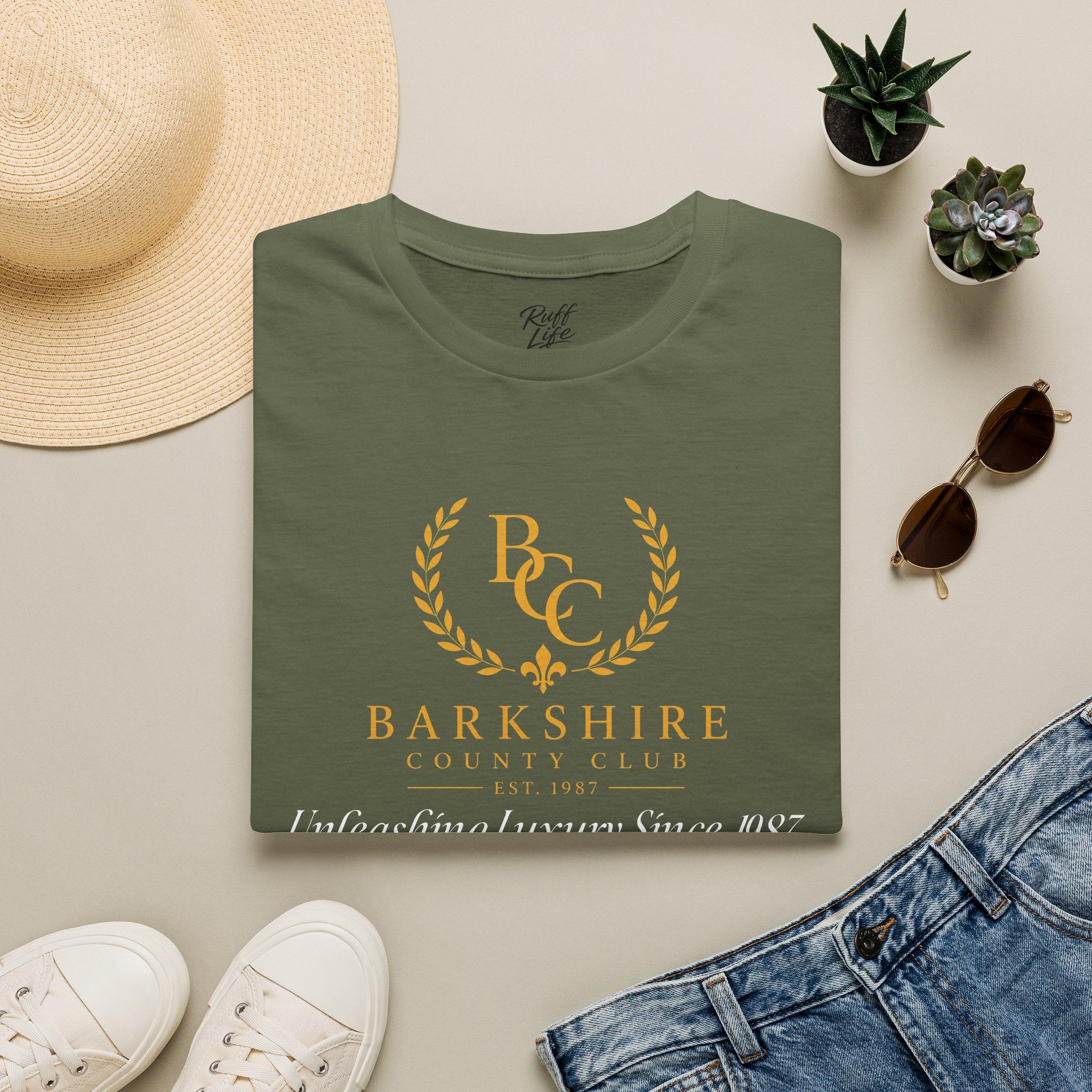Barkshire County Club Tee — Funny Dog Club Logo T-Shirt