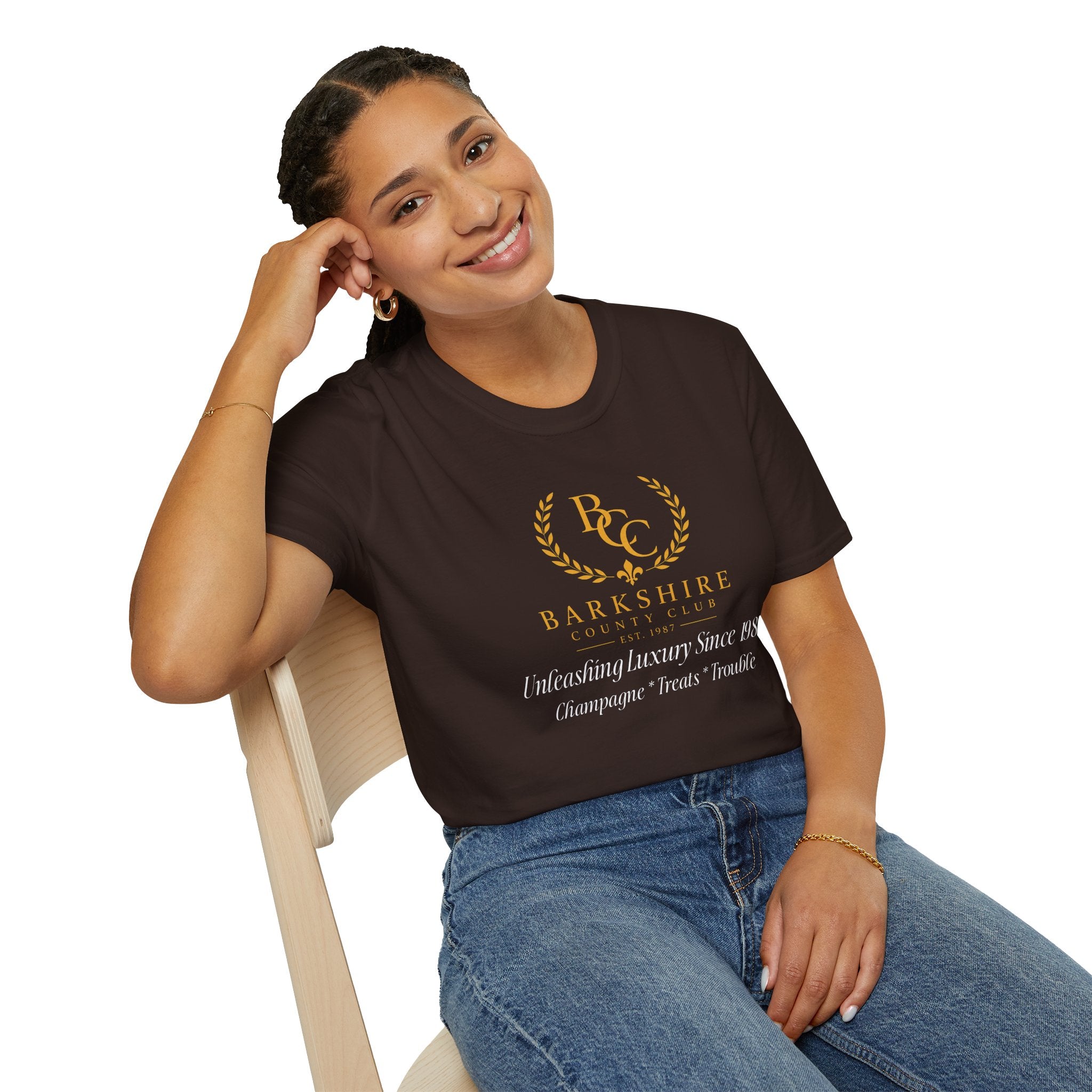 Barkshire County Club Tee — Funny Dog Club Logo T-Shirt