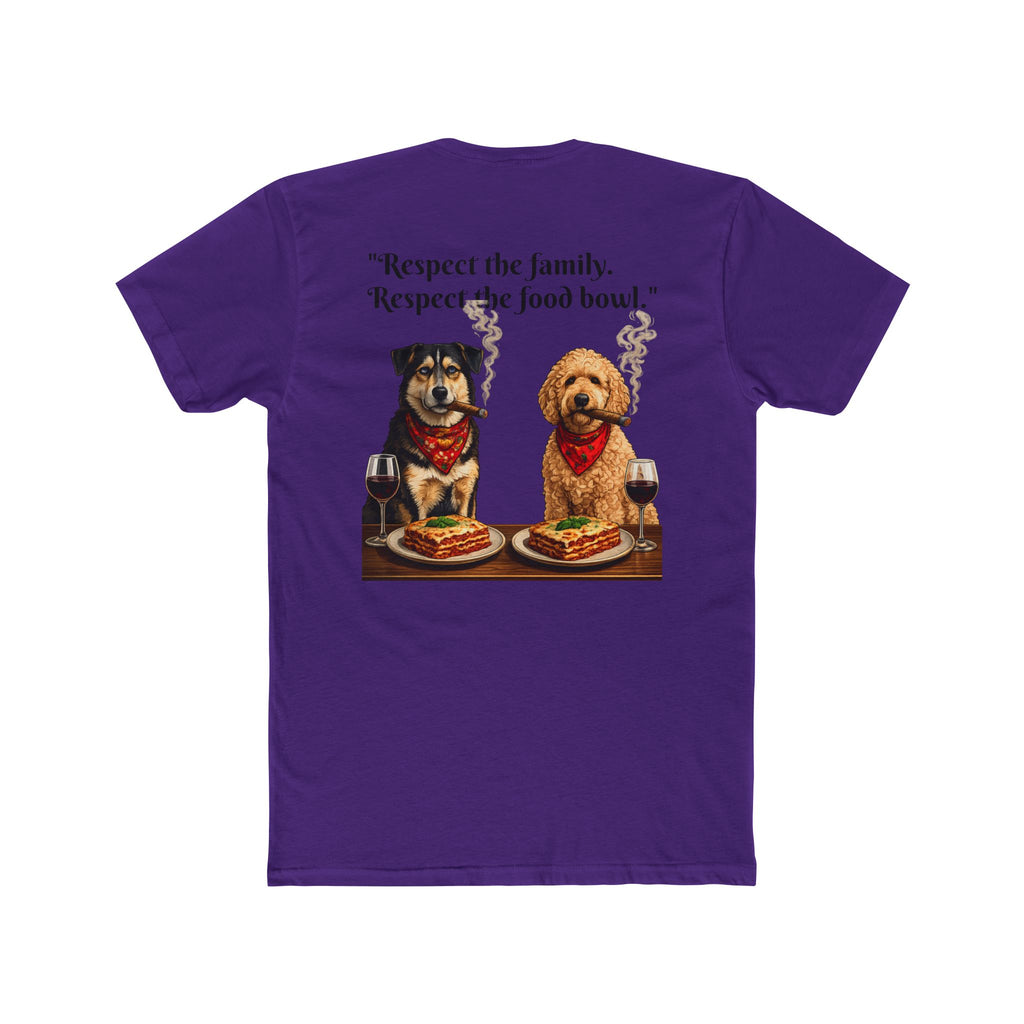 Dogfather T-Shirt — 'Respect the family. Respect the food bowl.' Graphic Tee