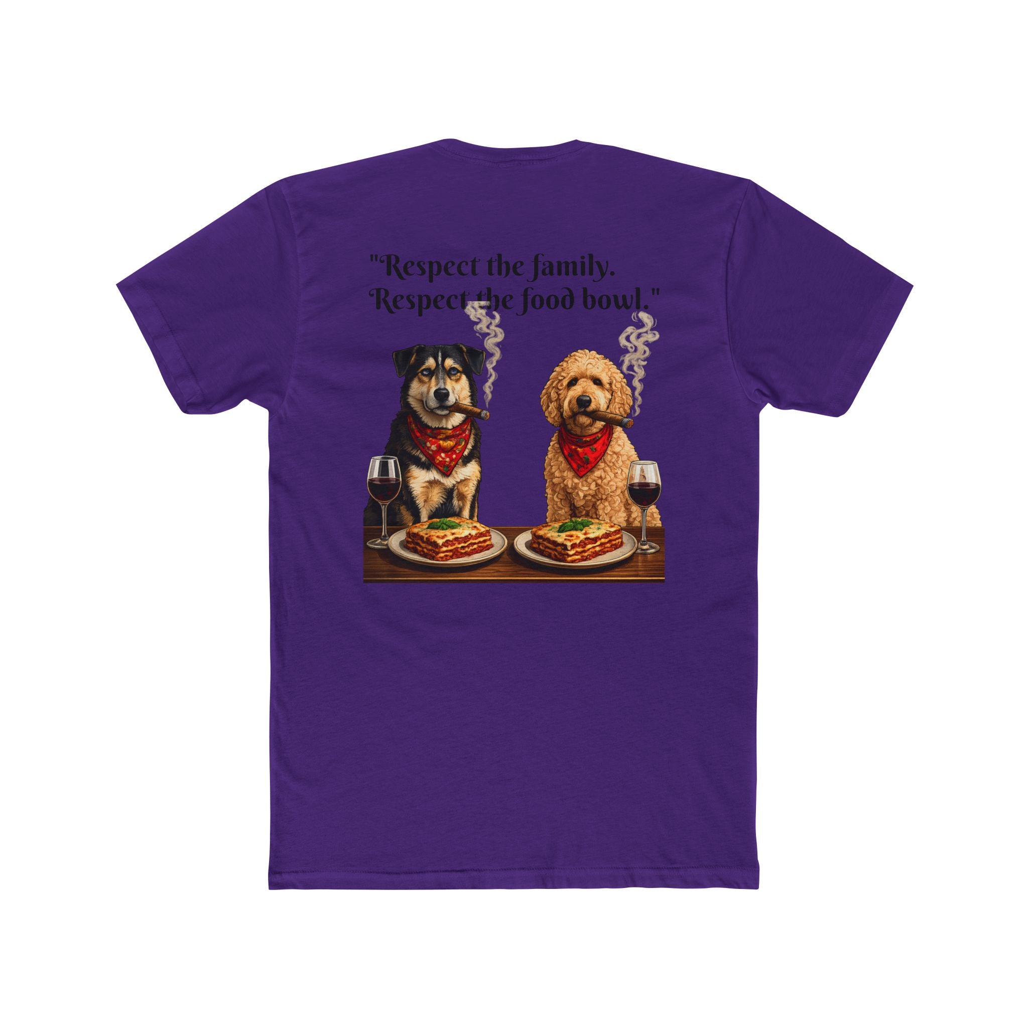 Dogfather T-Shirt — 'Respect the family. Respect the food bowl.' Graphic Tee