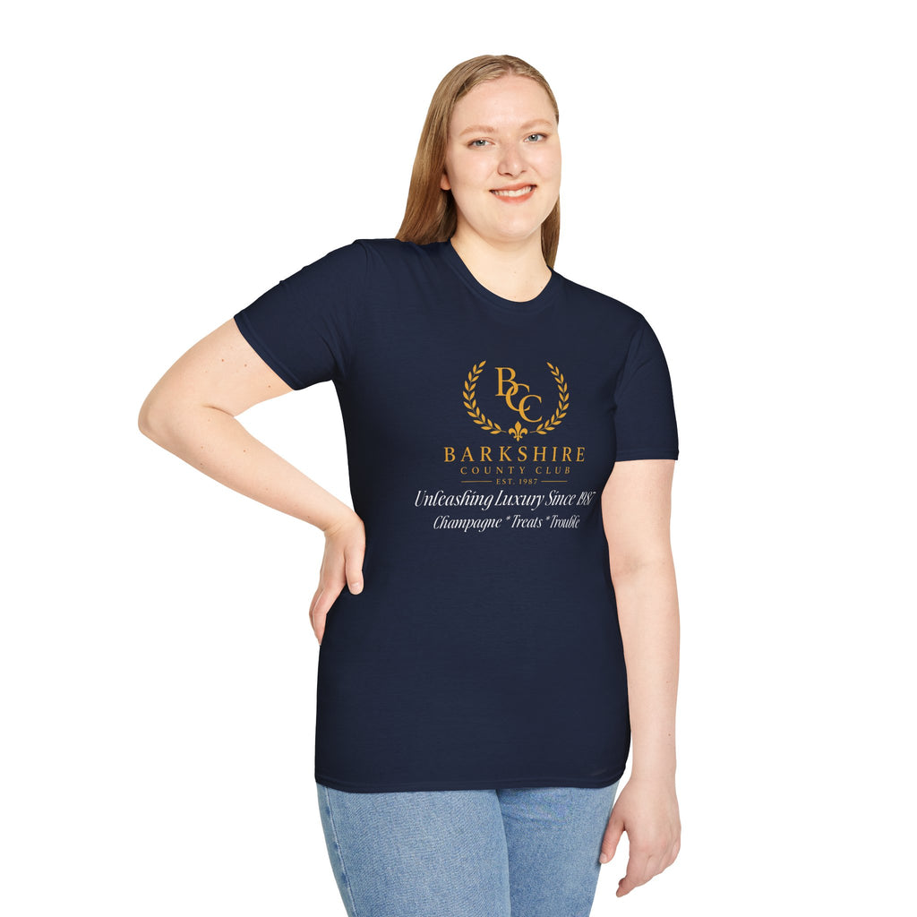 Barkshire County Club Tee — Funny Dog Club Logo T-Shirt