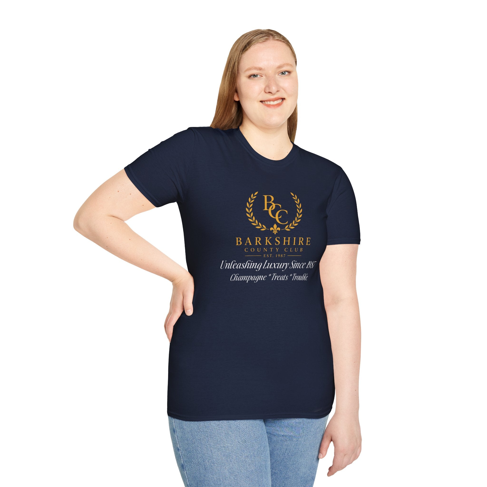 Barkshire County Club Tee — Funny Dog Club Logo T-Shirt