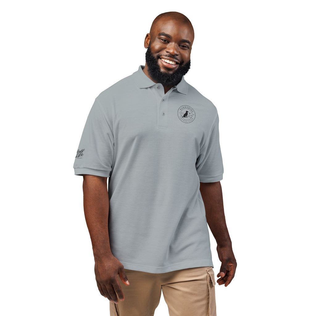 Embroidered "Barkshire Country Club" Golf Polo Shirt — Classic Short-Sleeve Collared Tee