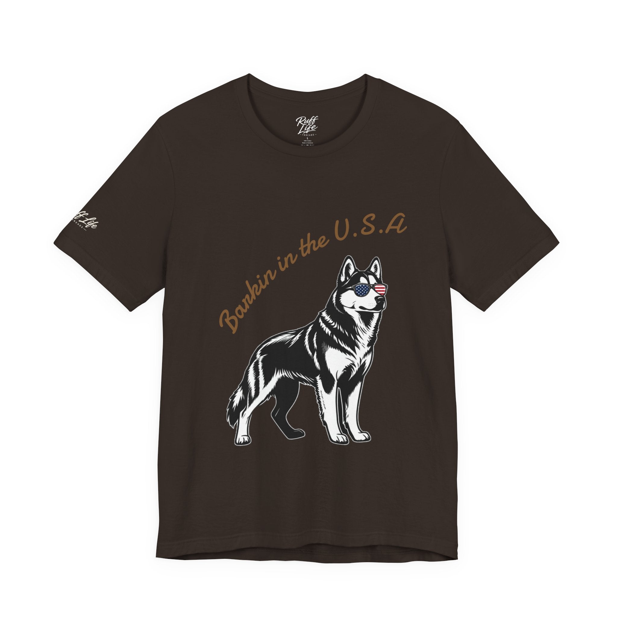 Barkin' in the USA Dog T-Shirt — Funny Patriotic Pup Tee